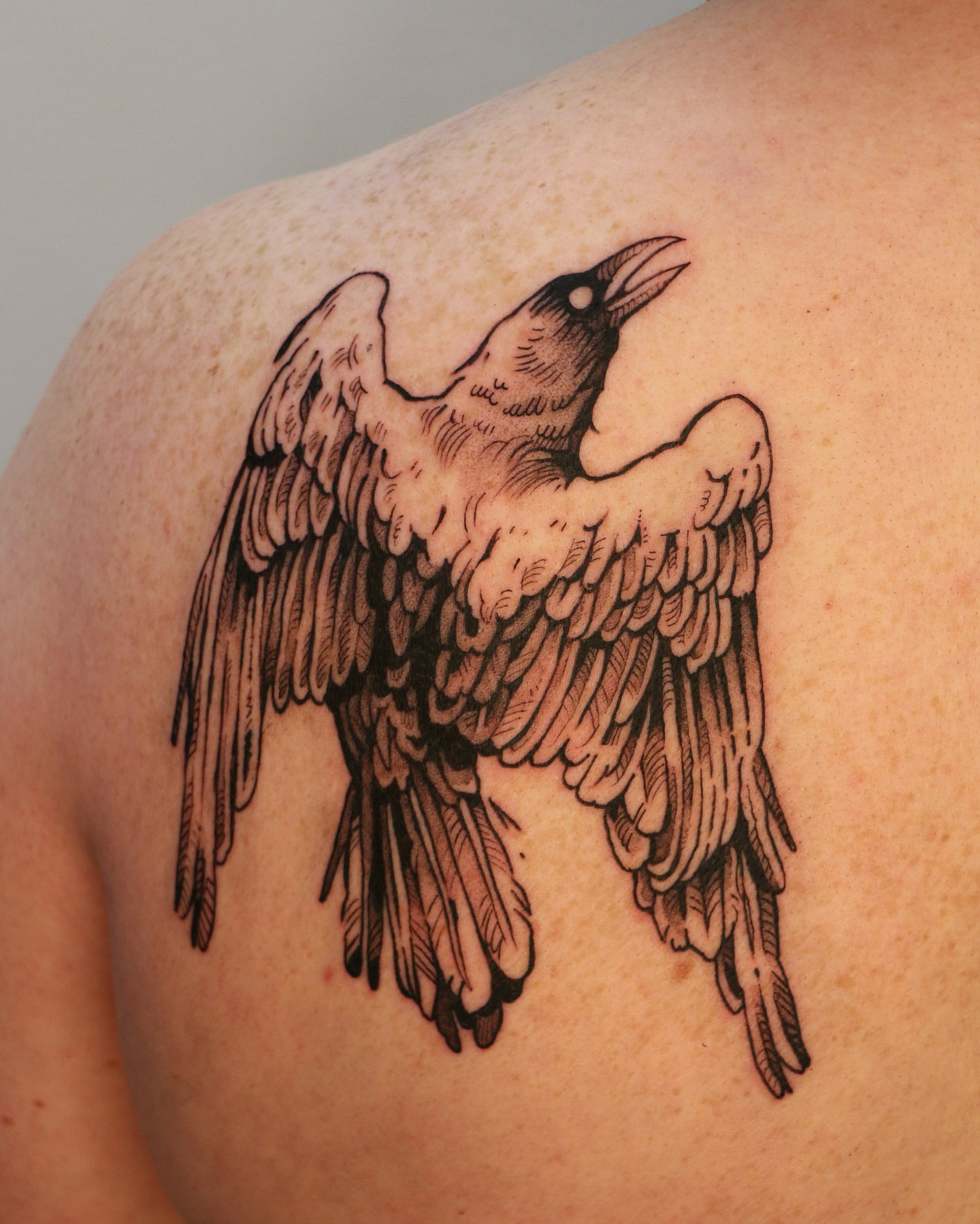 Tattoo by @baldpeaches — black_and_grey
