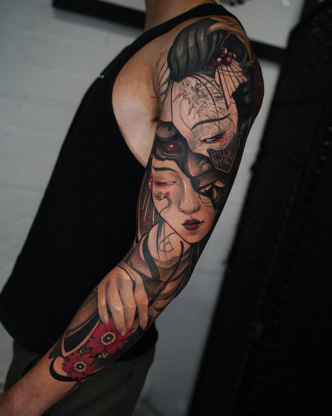 Tattoo by @tattoosbyale_ — japanese_irezumi, black_and_grey