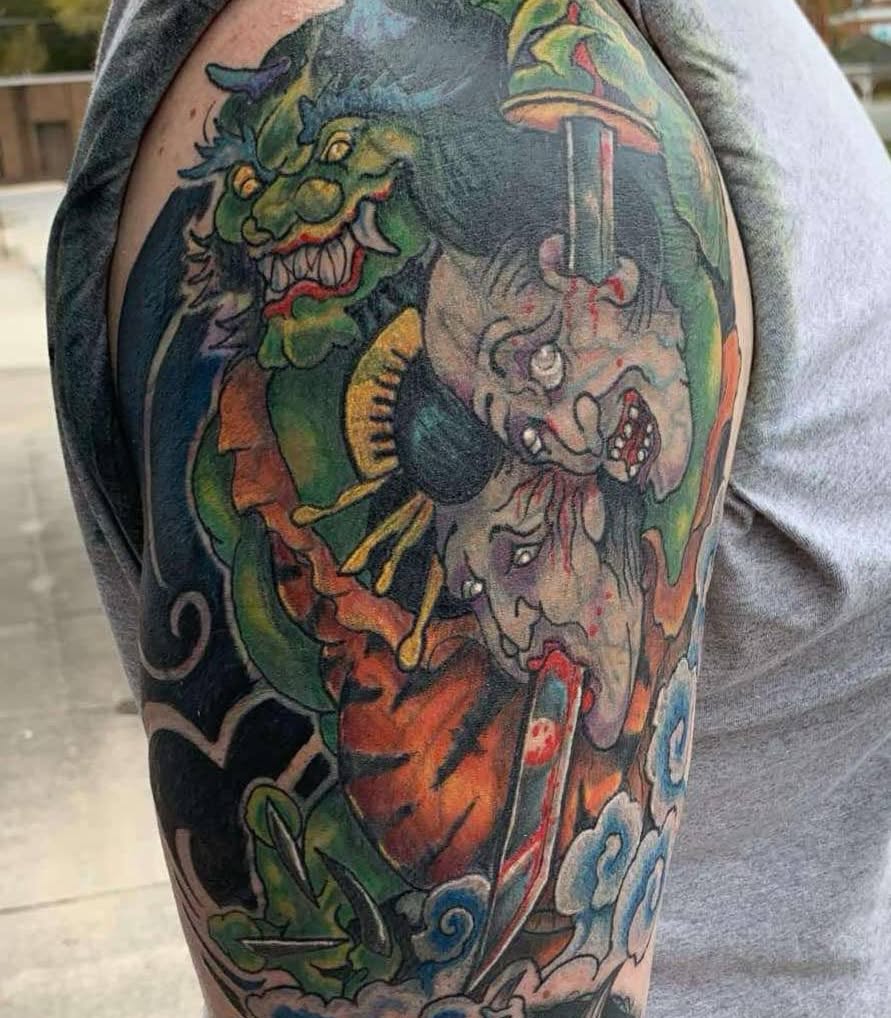 Tattoo by @lucast48 — japanese_irezumi, black_and_grey