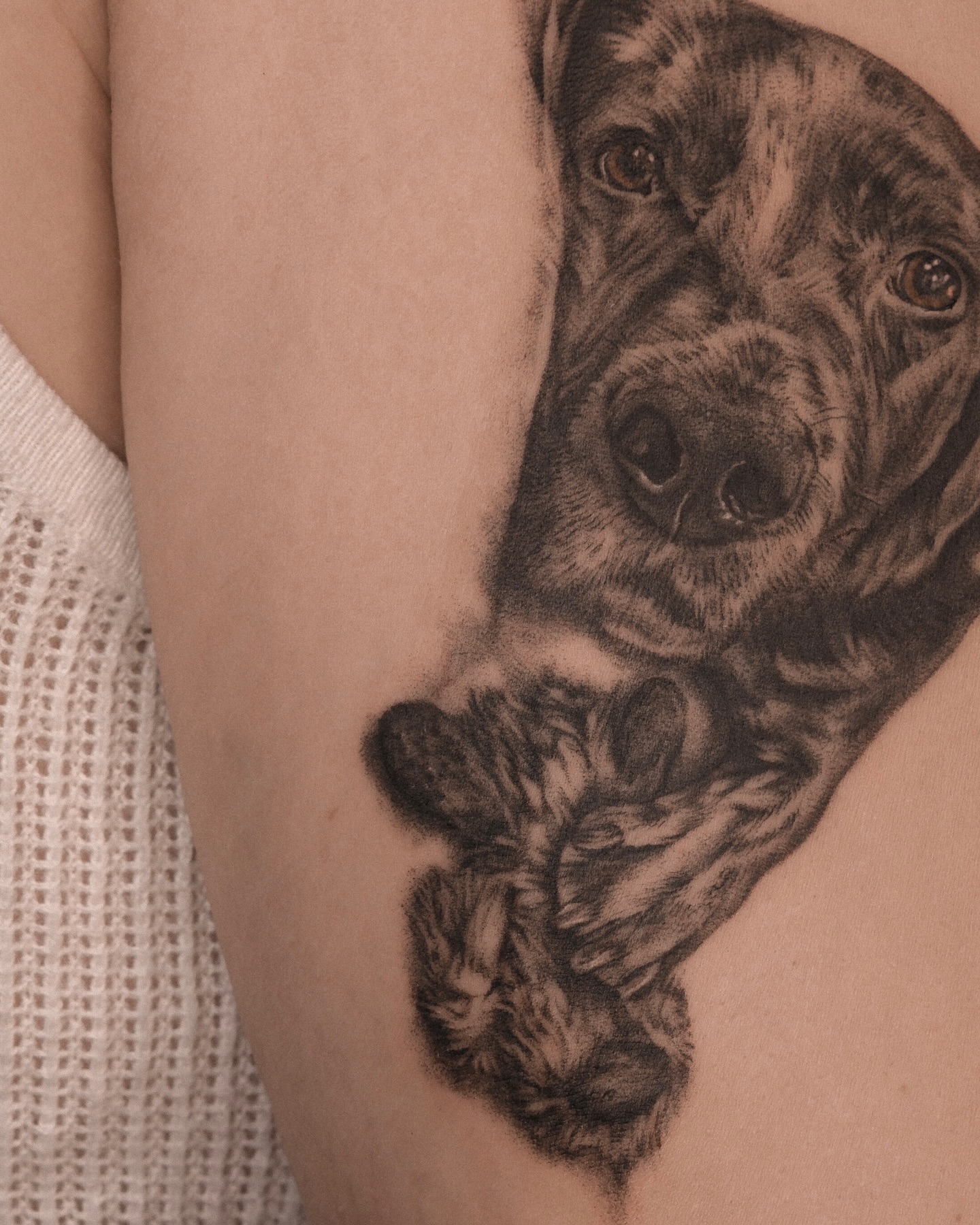 Tattoo by @bodybureau — realism, black_and_grey