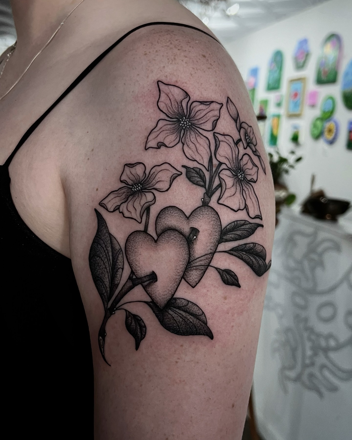Tattoo by @rachktattoo — dotwork, black_and_grey
