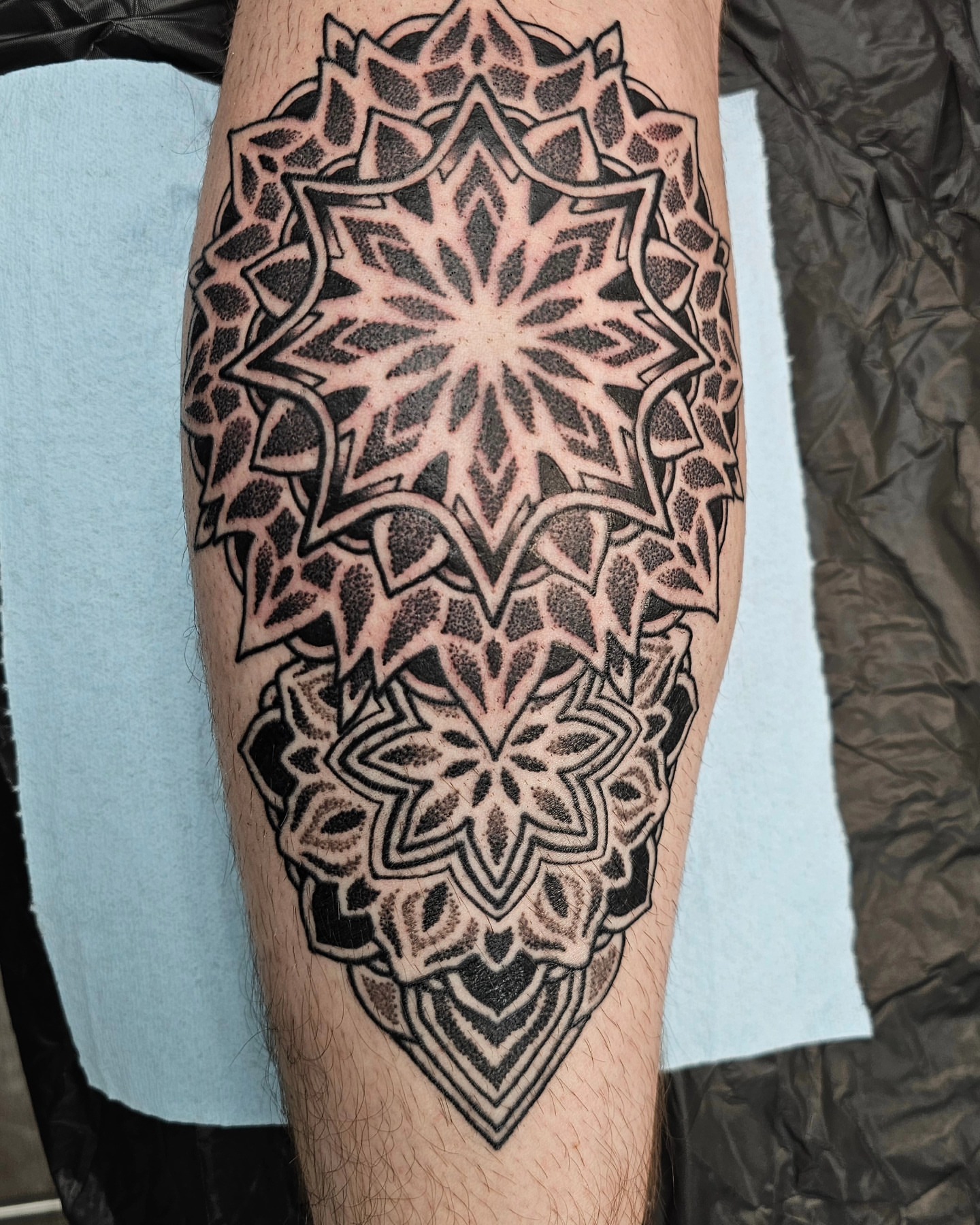 Mandala dotwork tattoo on the forearm by Avelourd Legaspi
