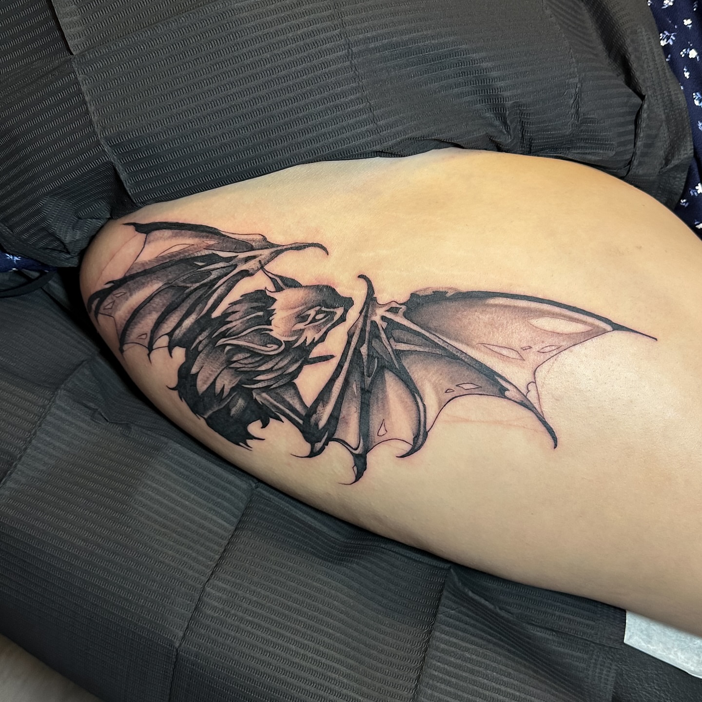 Tattoo by @tattoosbysinderella — black_and_grey