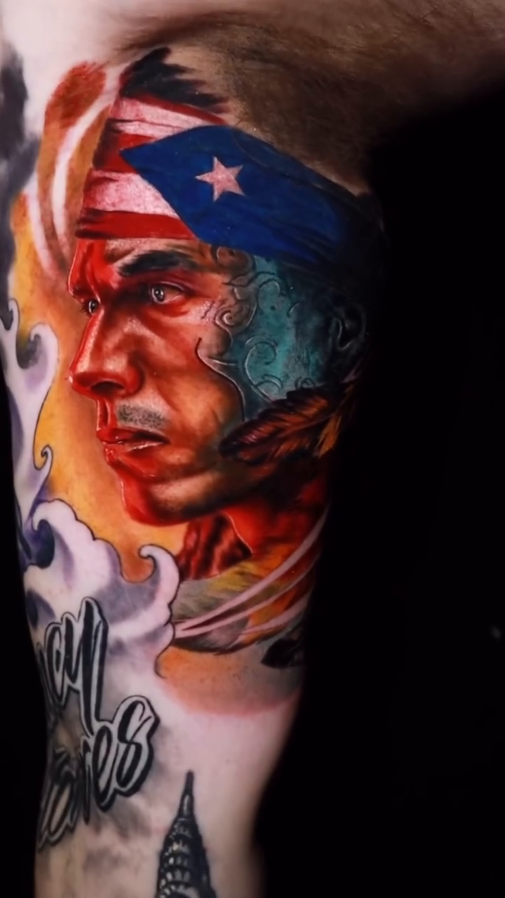 Tattoo by @pigmentpirate — realism, trash_polka