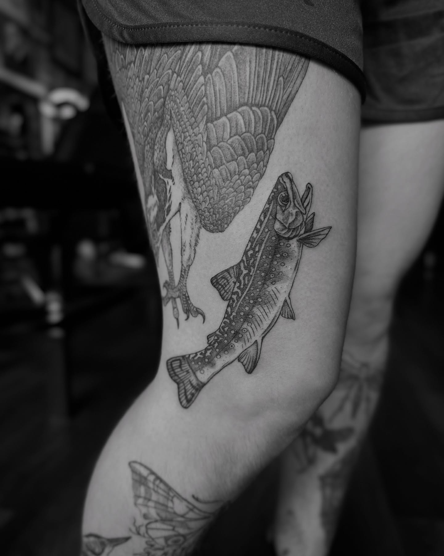 Tattoo by @alexbrooke — dotwork, realism