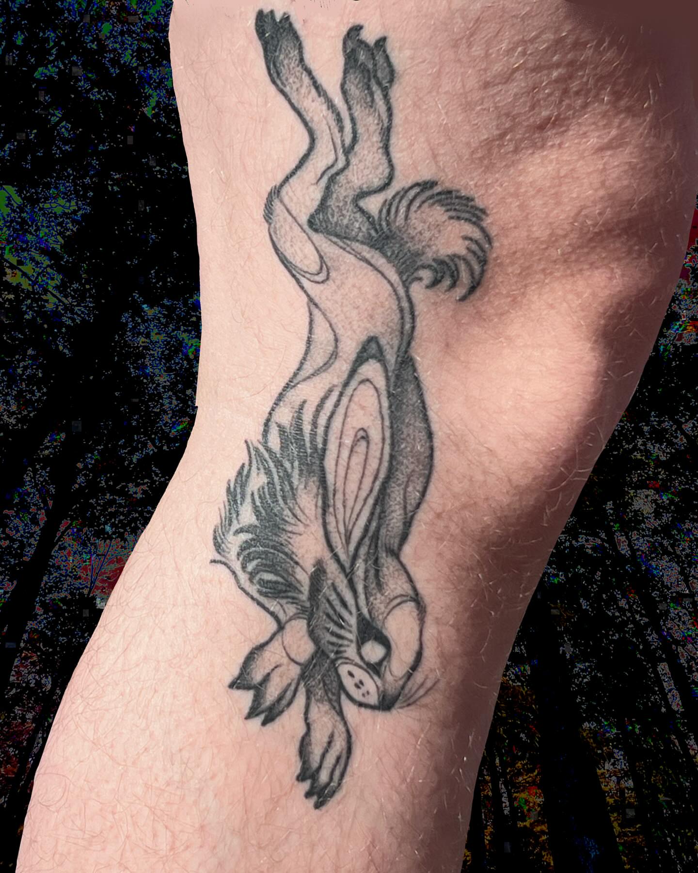 Tattoo by @birchbeast — black_and_grey