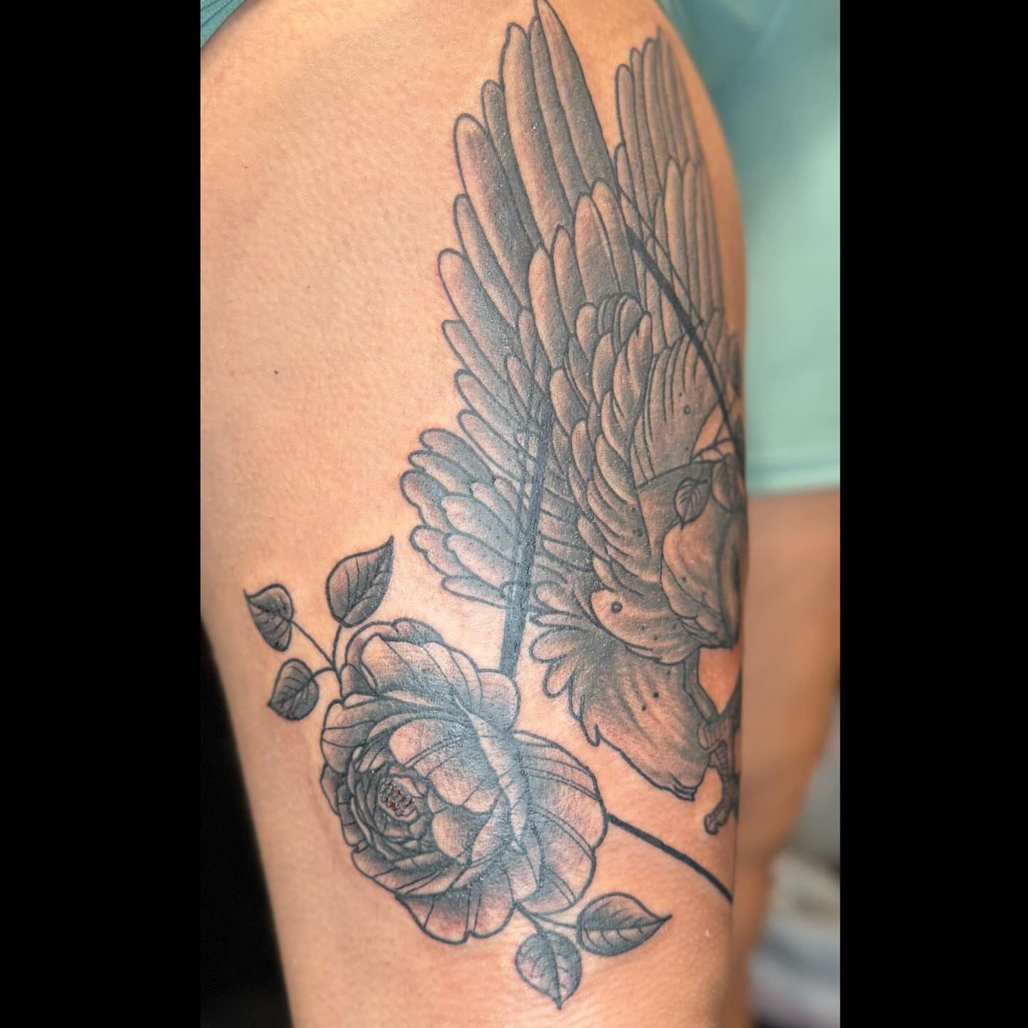 Tattoo by @flashme_ink — black_and_grey