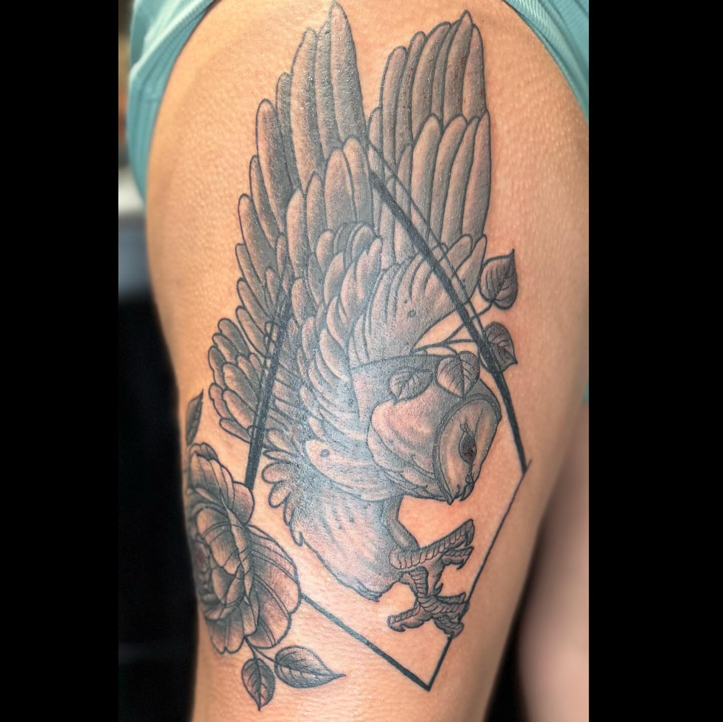 Tattoo by @flashme_ink — black_and_grey, geometric