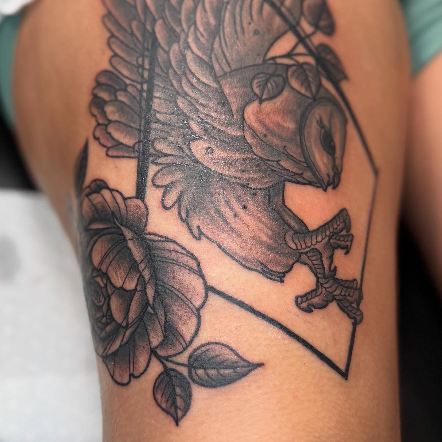 Tattoo by @flashme_ink — black_and_grey, geometric
