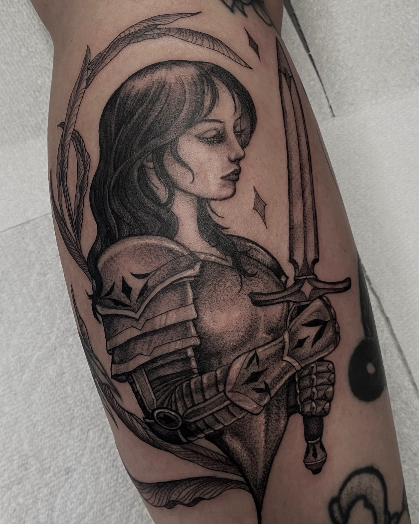 Tattoo by @meluusiine — black_and_grey, realism