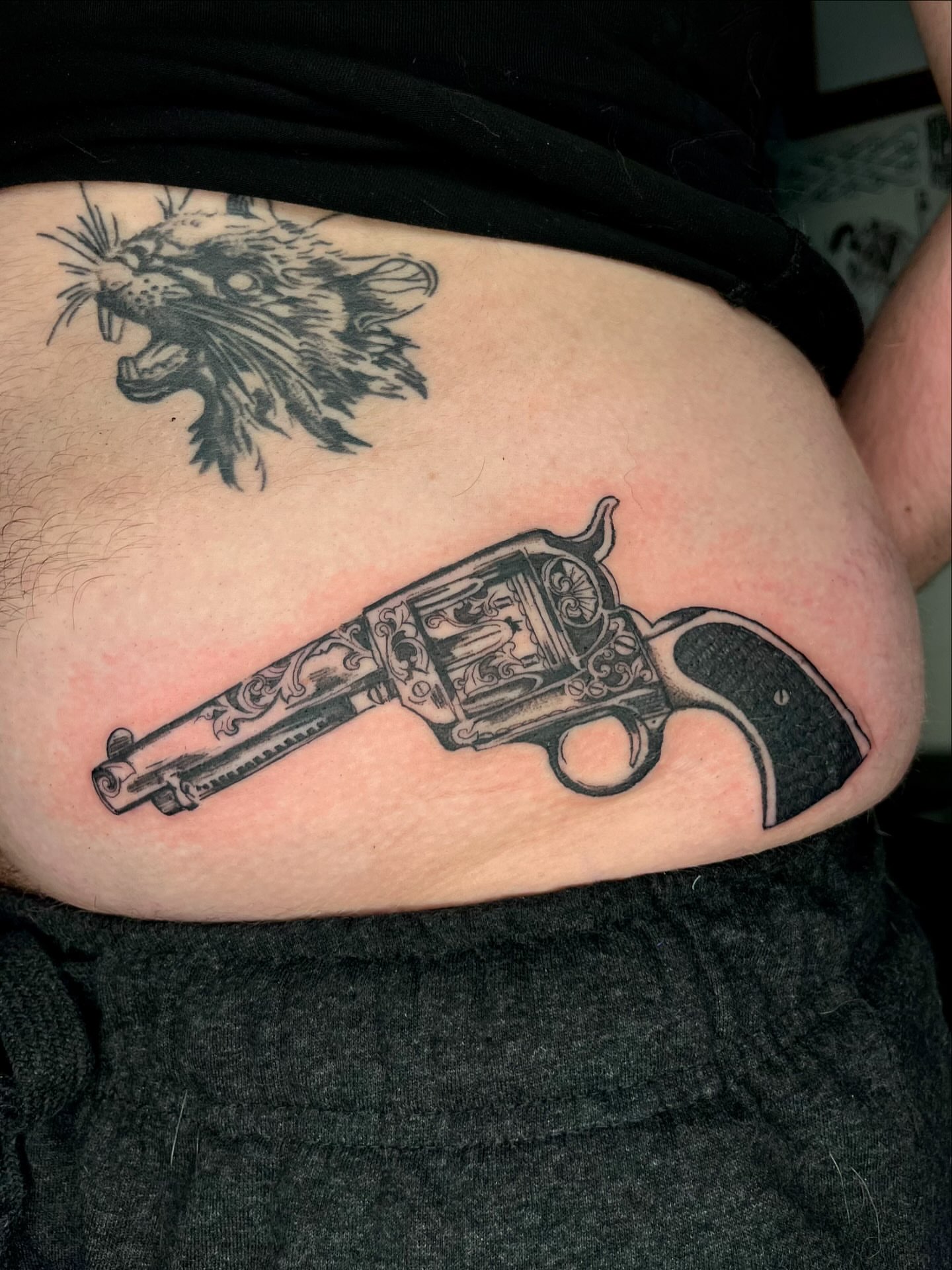 Tattoo by @rat_tattooille — black_and_grey