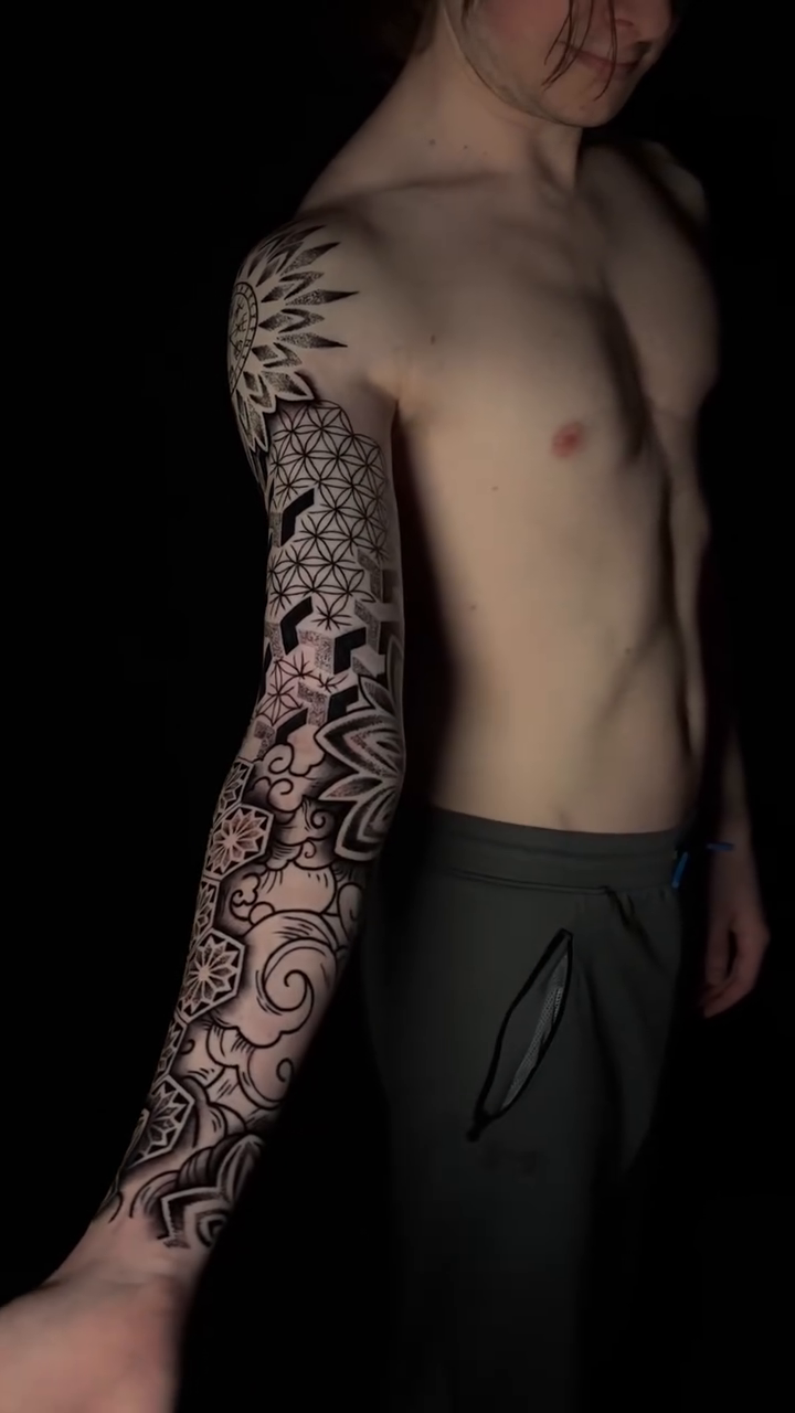Tattoo by @hardtatz — geometric, dotwork