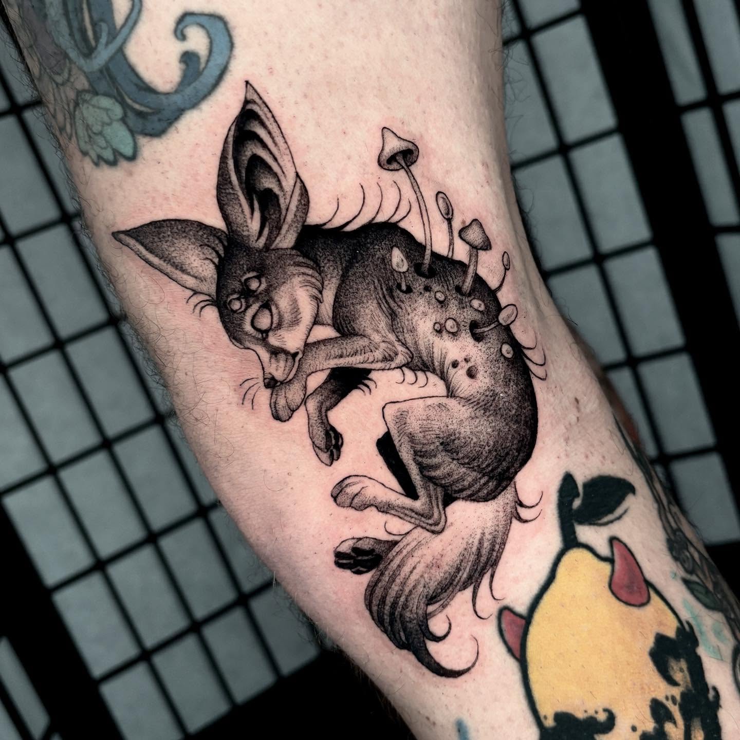 Tattoo by @crvbcore — black_and_grey, realism