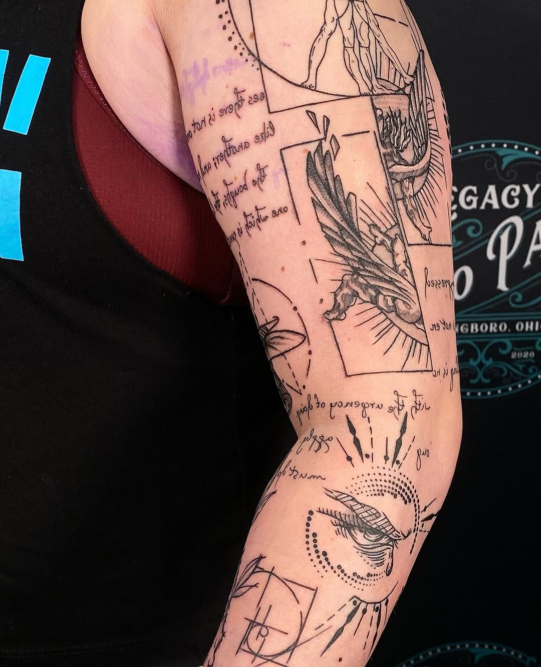 Tattoo by @madfrogs.tattooz β black_and_grey, lettering_script
