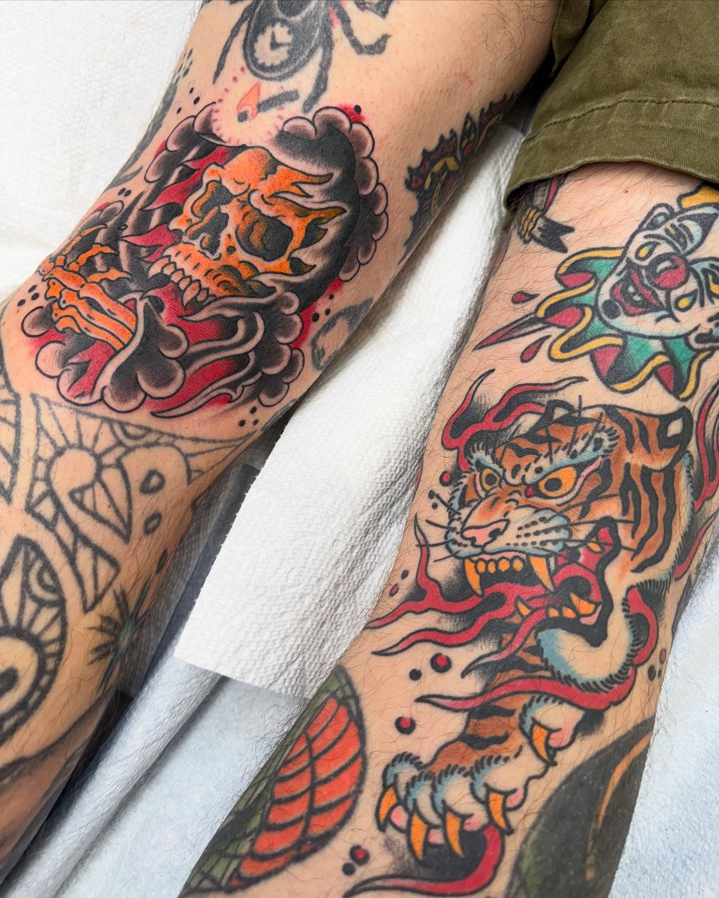 Tattoo by @etbennett_tattoo — american_traditional, dotwork