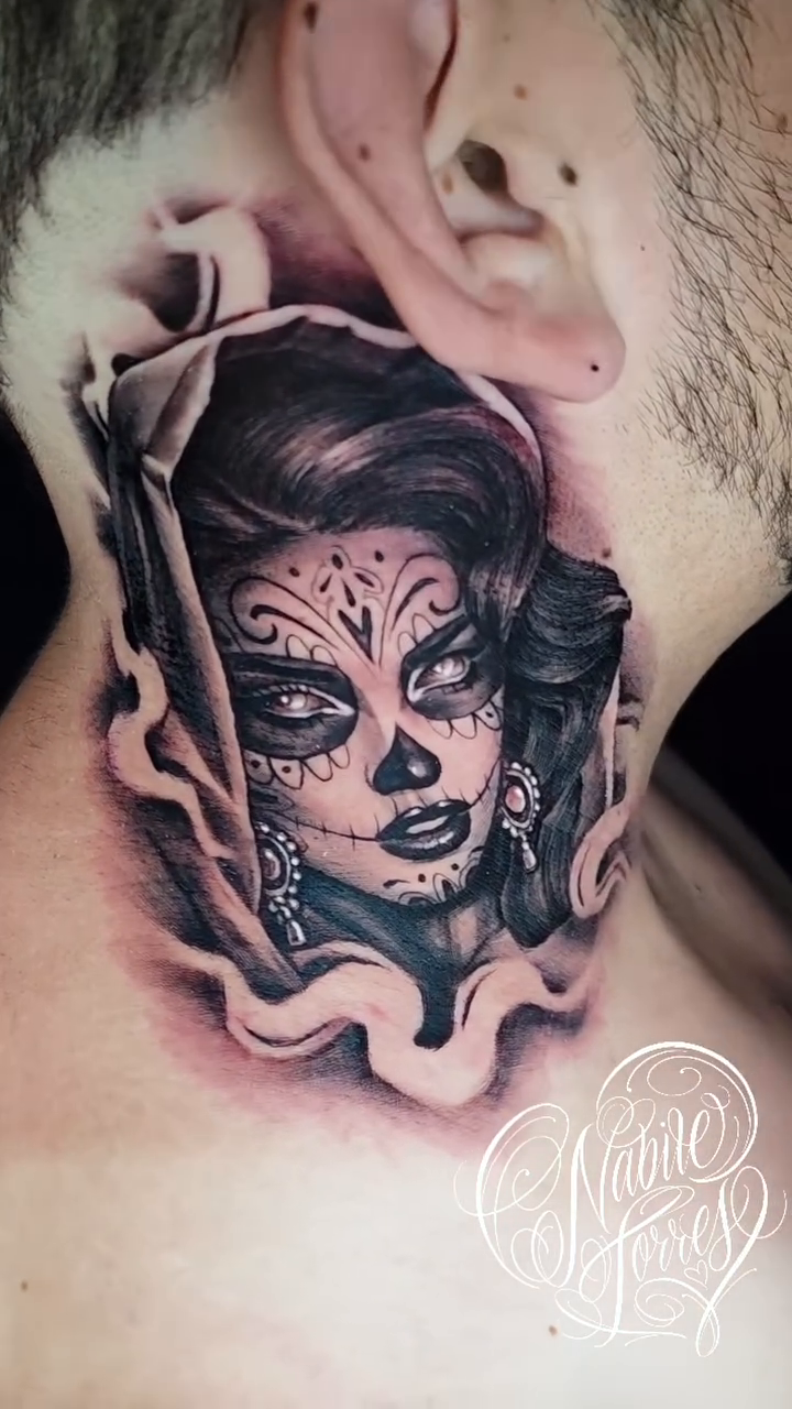 Tattoo by @nabiletorrestattoo — realism, black_and_grey