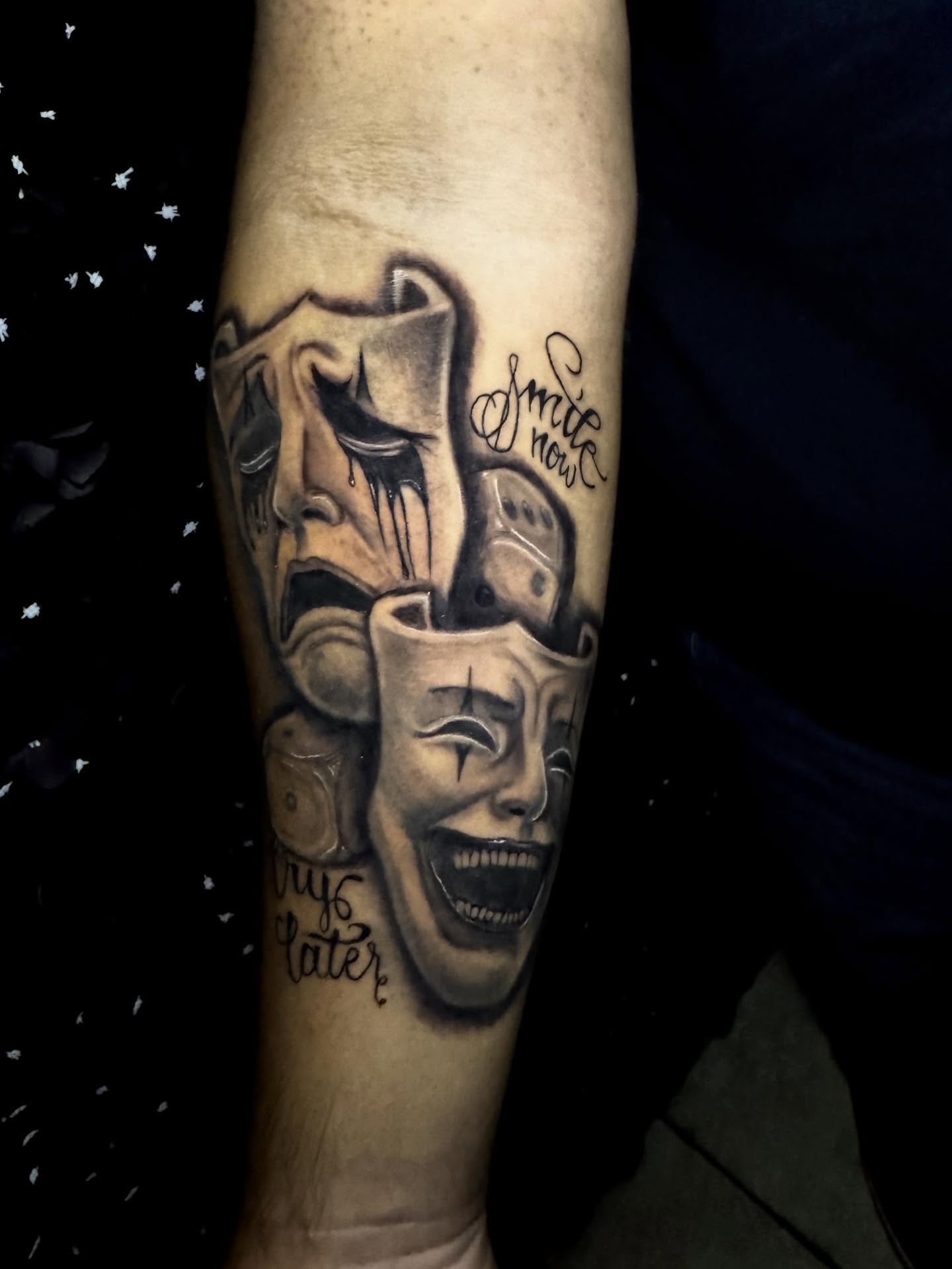 Tattoo by @needlenikki — black_and_grey, realism