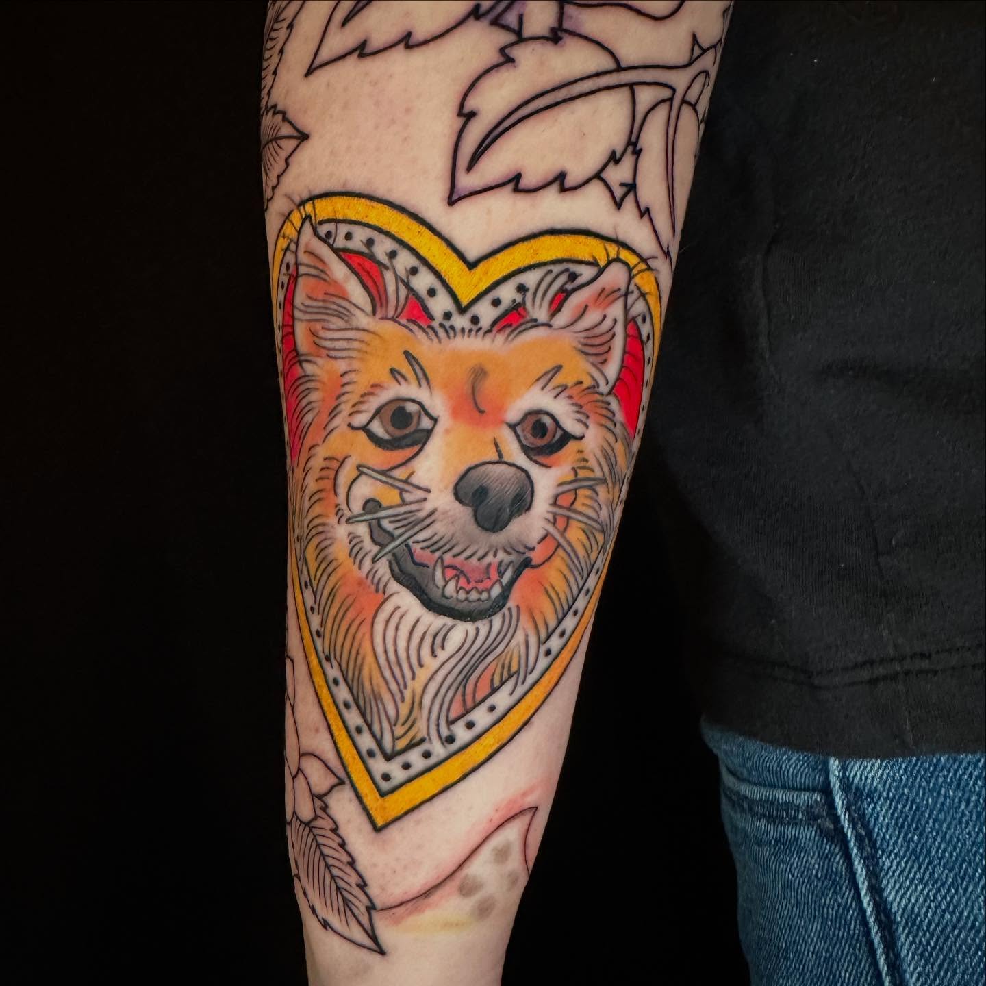 Tattoo by @meanoldtim — american_traditional, dotwork