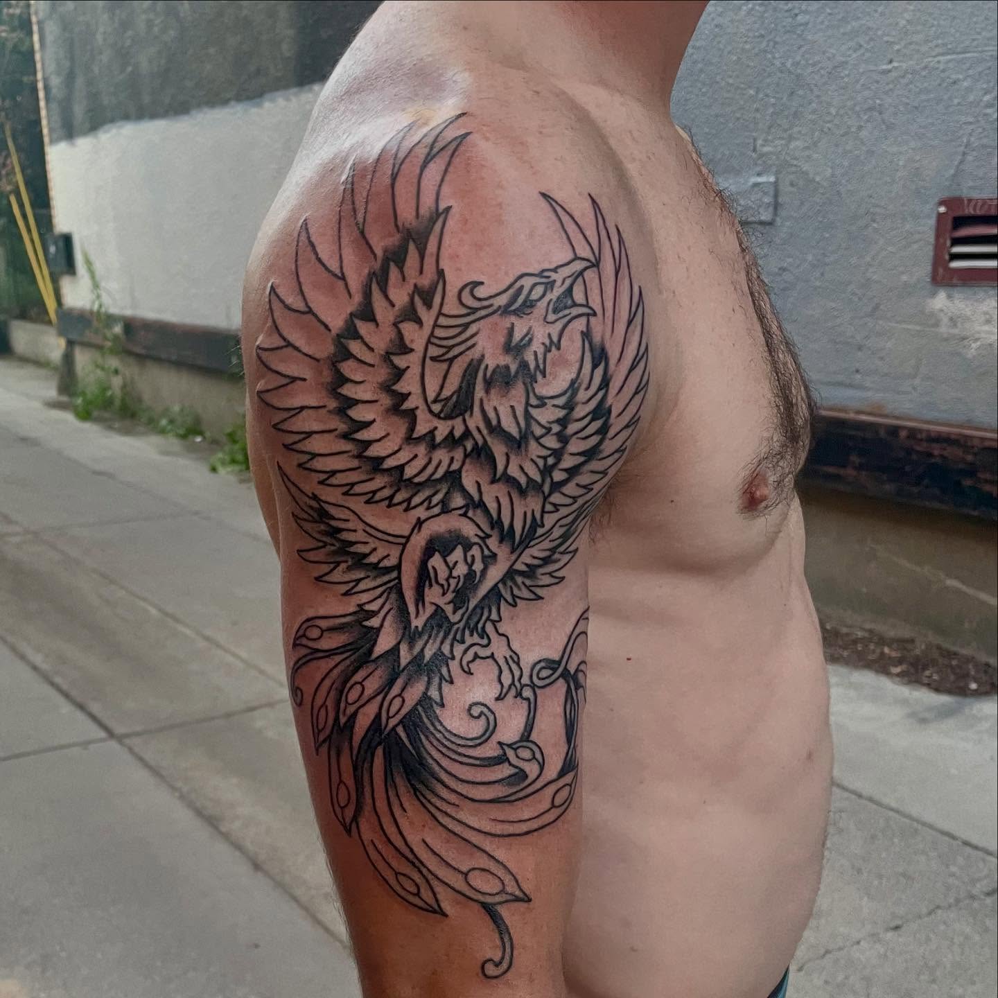 Tattoo by @duggernautt — black_and_grey
