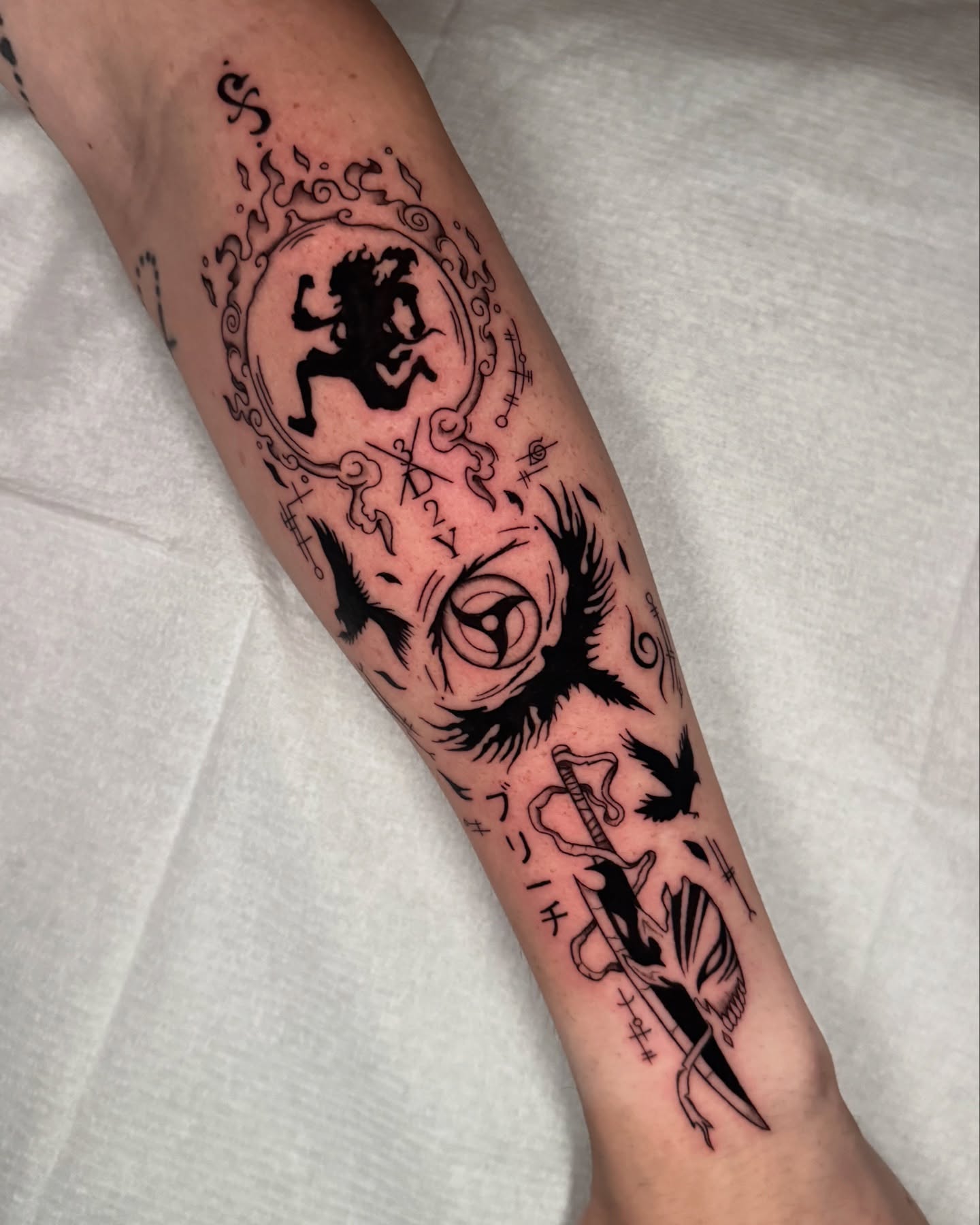 Tattoo by @hackytats — black_and_grey