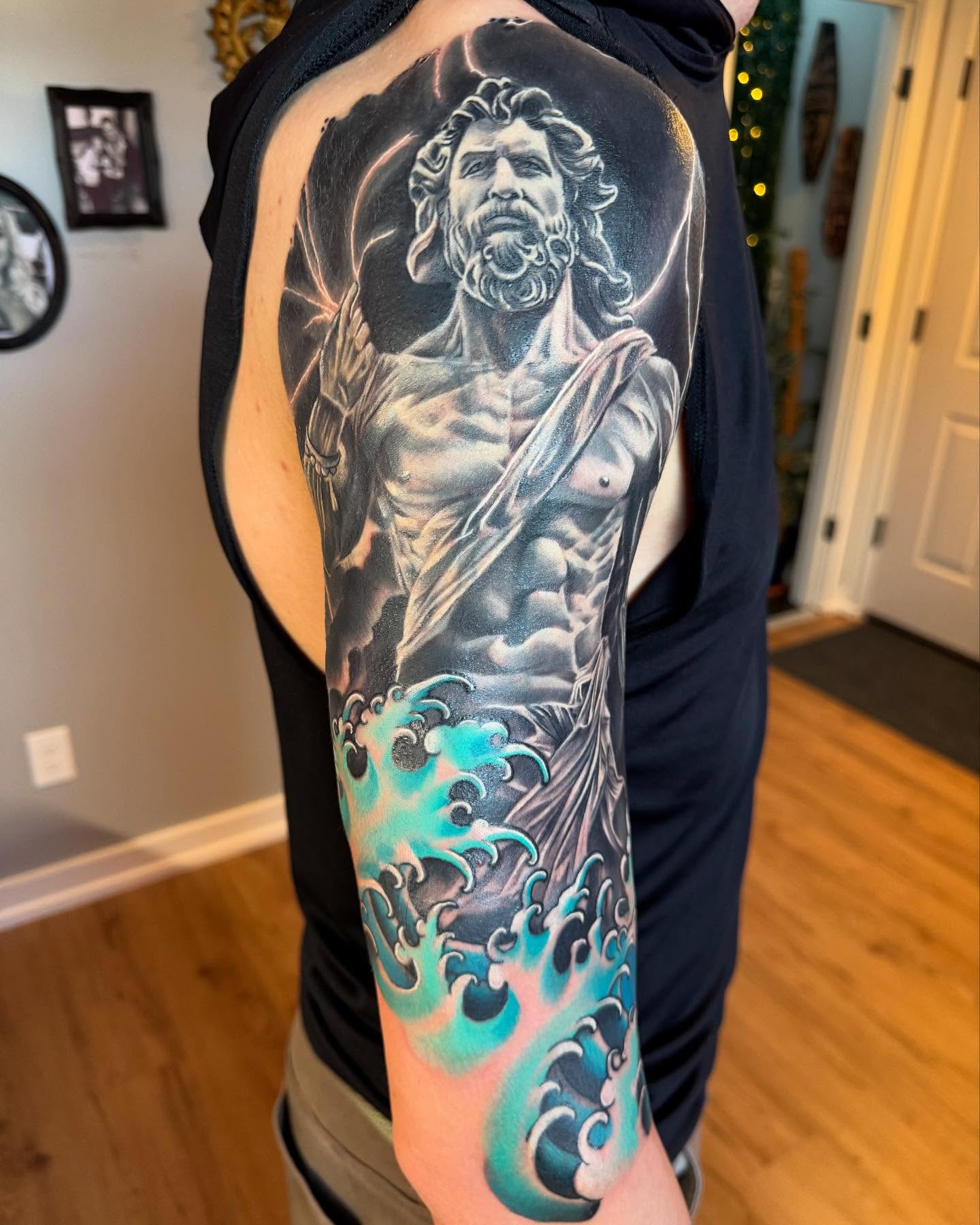 Tattoo by @travisbrowntattoos — realism, black_and_grey