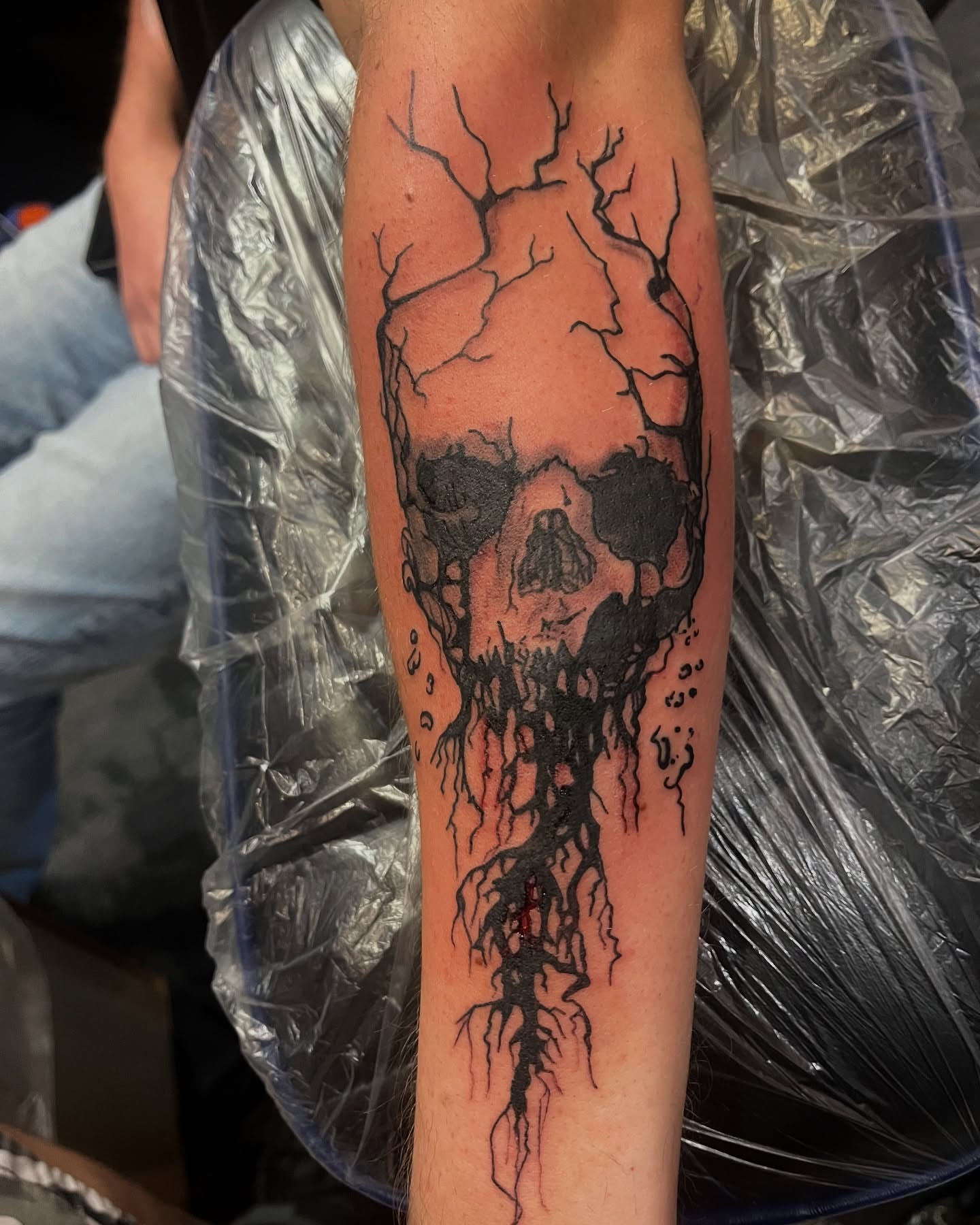 Tattoo by @ecinkstudio — black_and_grey, dark_realism