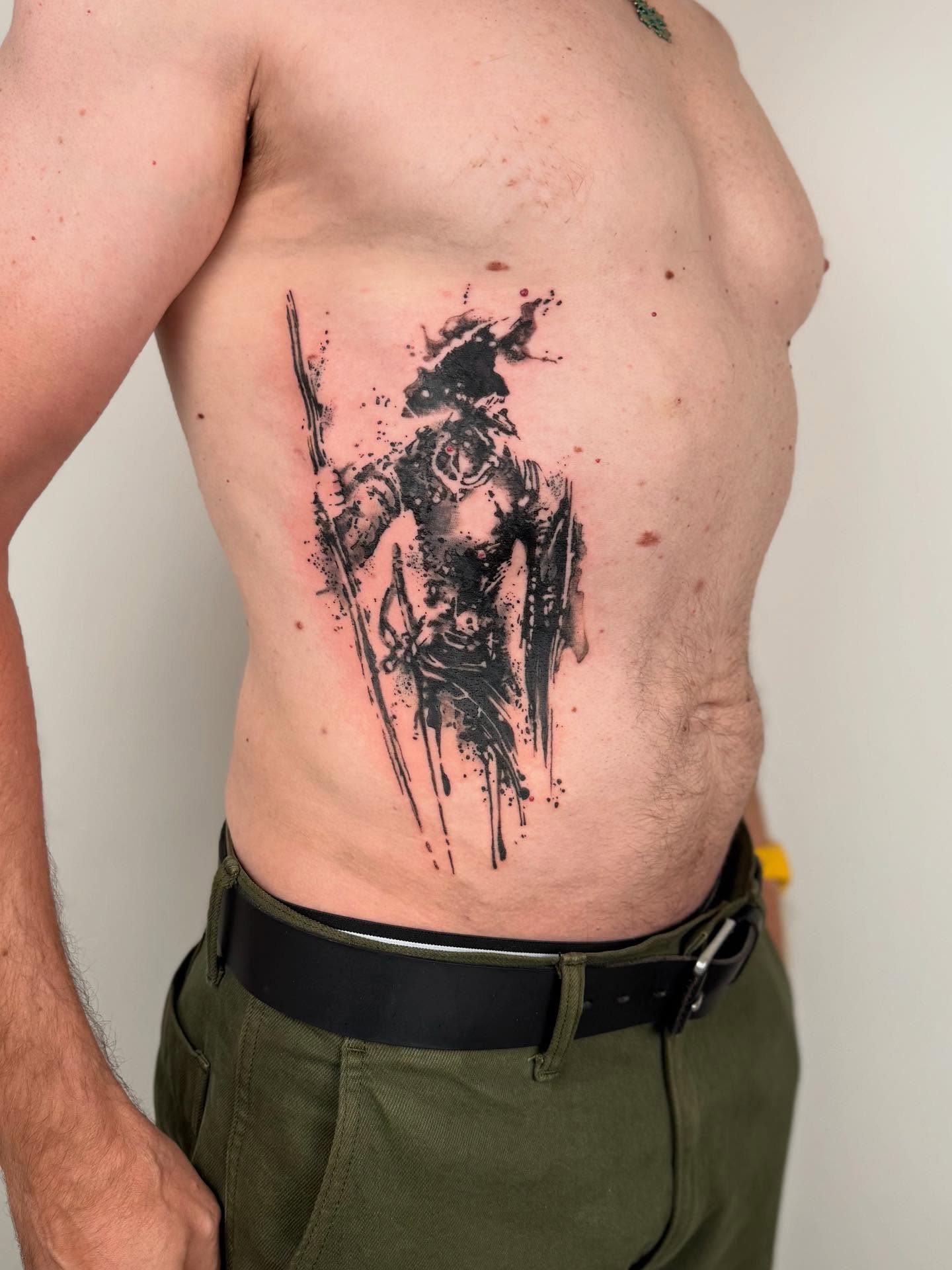 Tattoo by @mrcoffeybean — black_and_grey