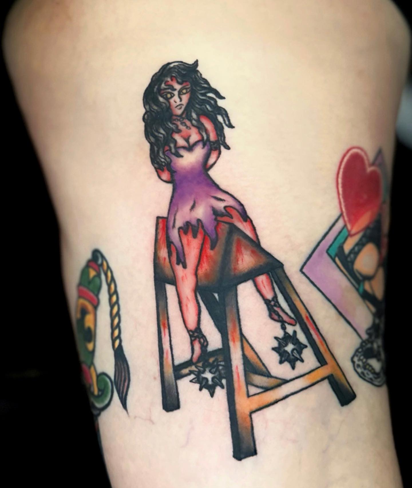 Tattoo by @wizardspire — american_traditional, dotwork