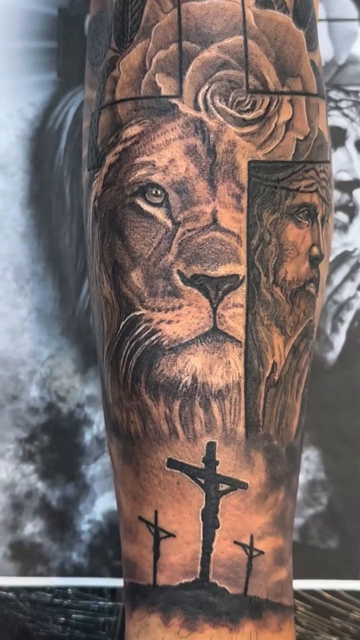 Tattoo by @tovar_tattoos — realism, black_and_grey