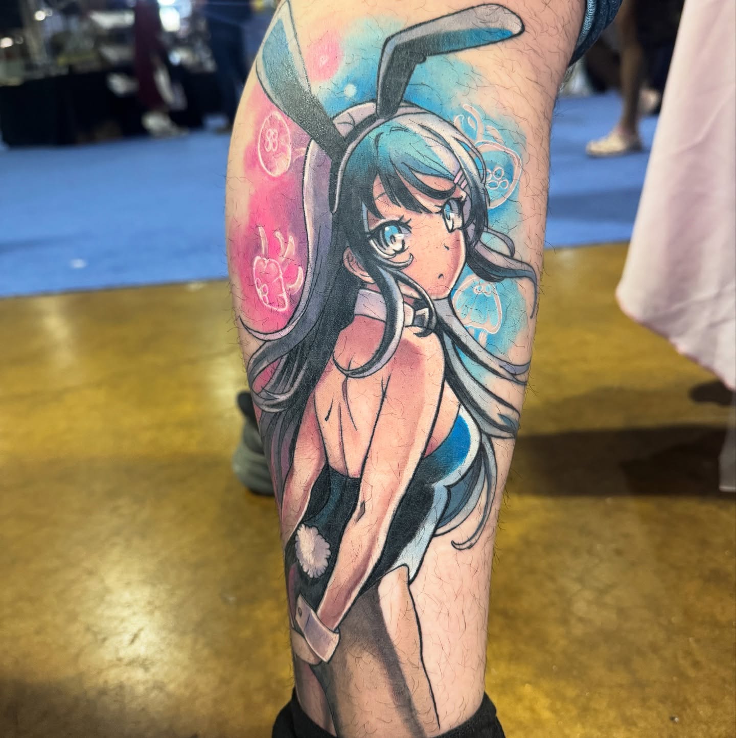 Anime character anime tattoo on the forearm by Amy Porter