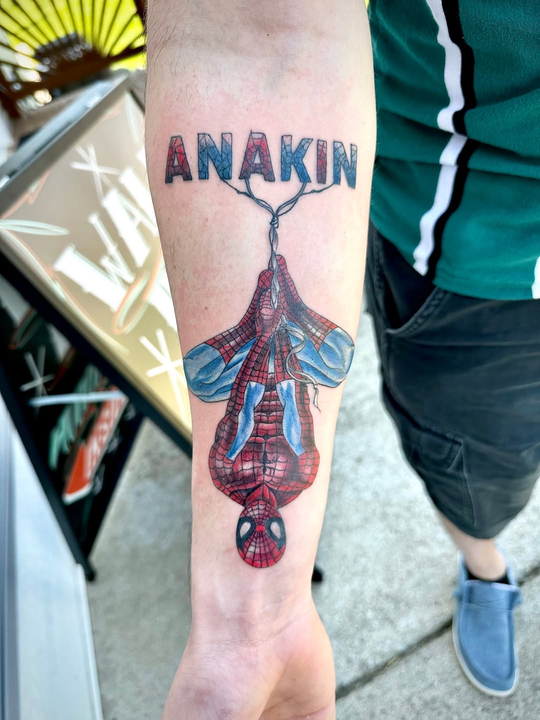 Tattoo by @boeshane — lettering_script, new_school