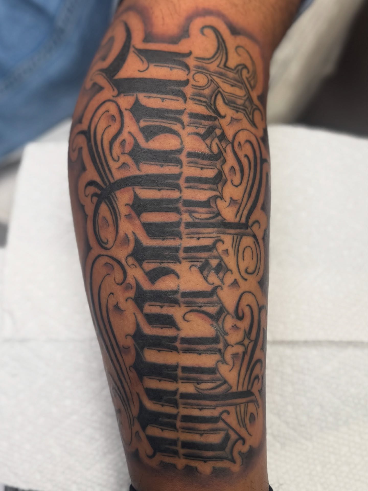 Tattoo by @mz_tattoony — lettering_script