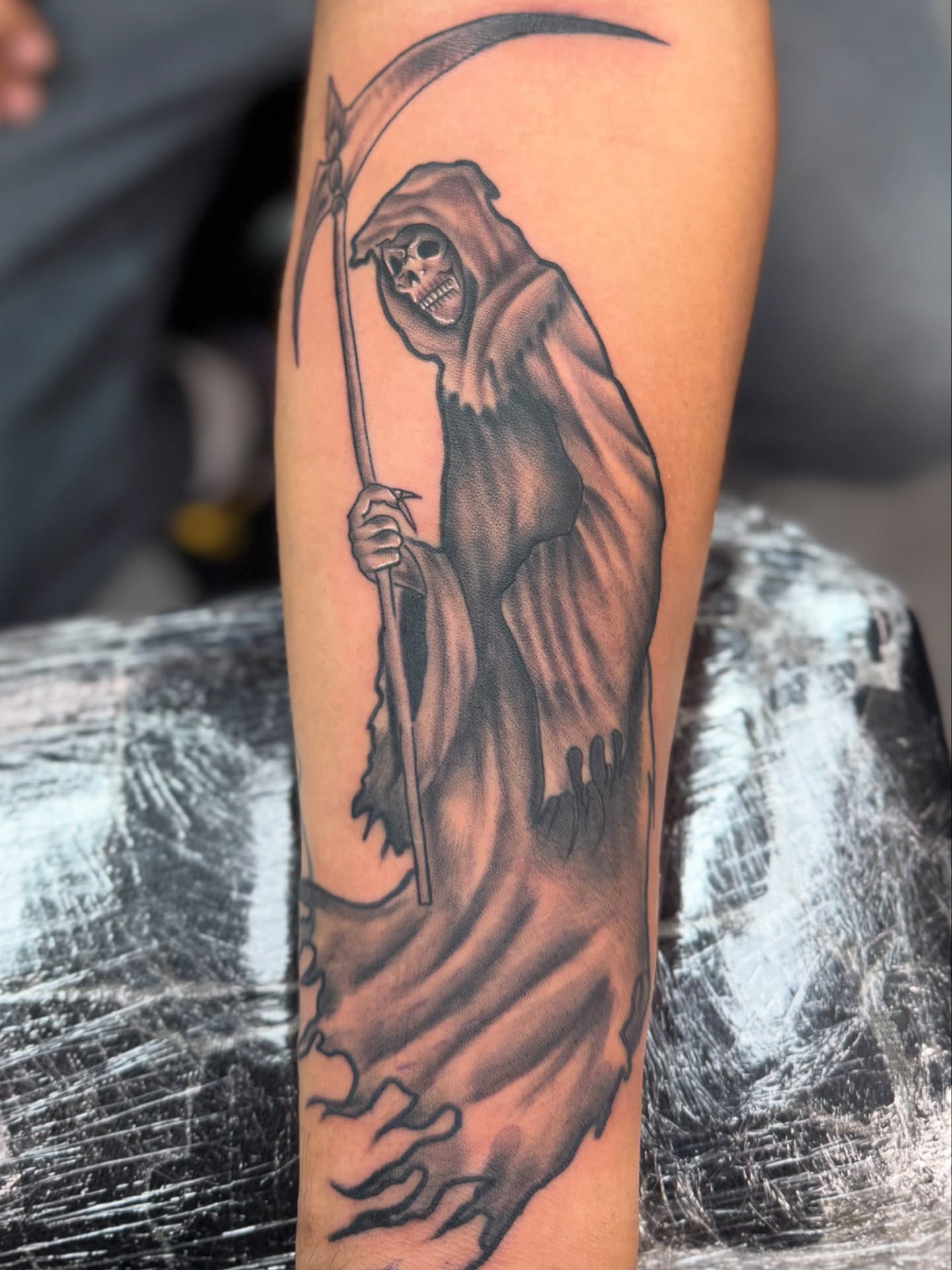 Tattoo by @mz_tattoony — black_and_grey