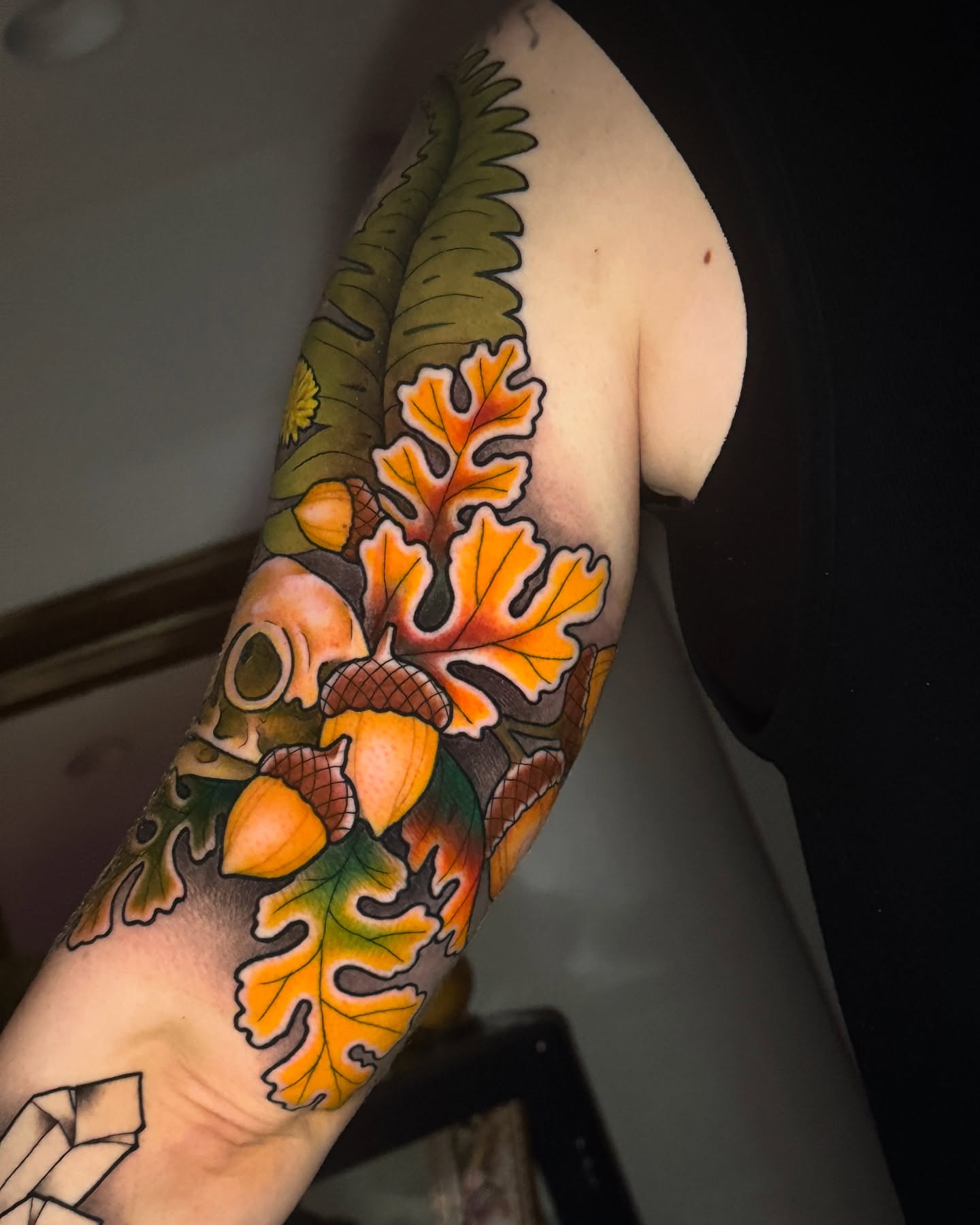 Tattoo by @julioferrerart — american_traditional, dotwork