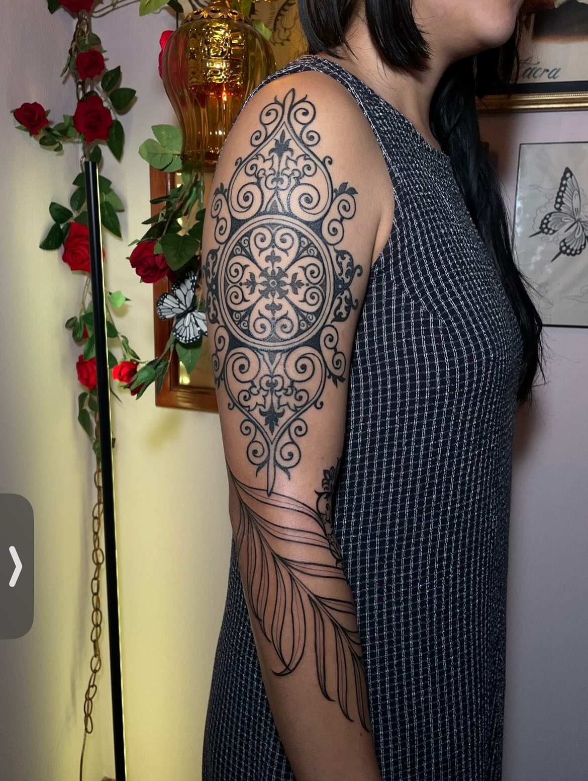 Ornamental mandala ornamental tattoo on the forearm by Danika Brooke 🧿