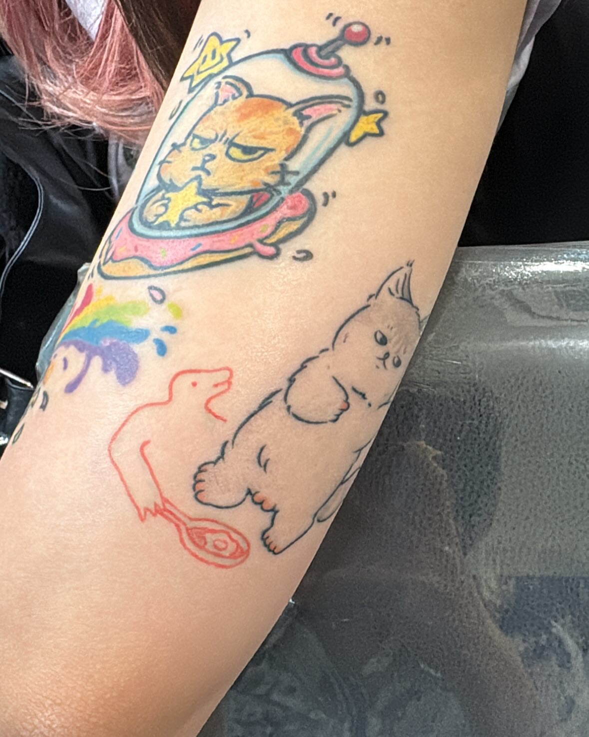 Tattoo by @gg_was_shocked — dotwork, anime