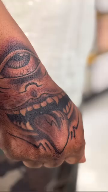 Tattoo by @tat2rikky — dark_realism, black_and_grey