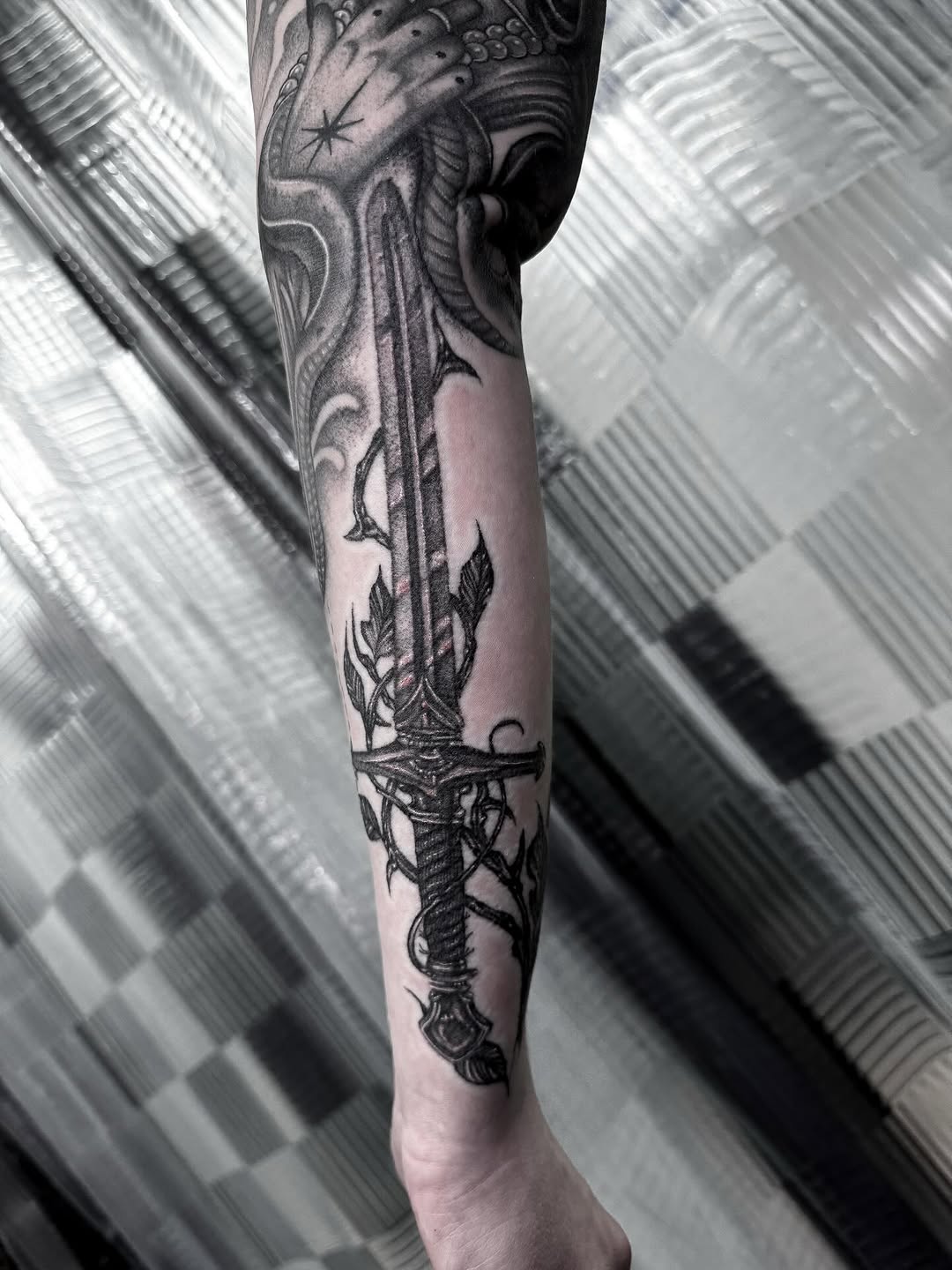 Tattoo by @bonnie_tatt2oos — black_and_grey, realism