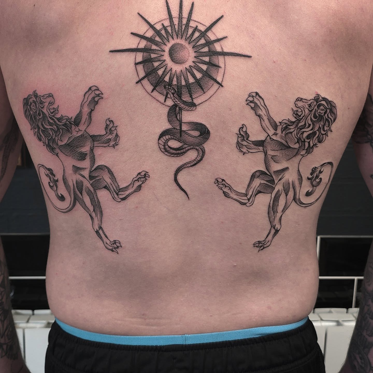 Tattoo by @bn13tattooist — black_and_grey