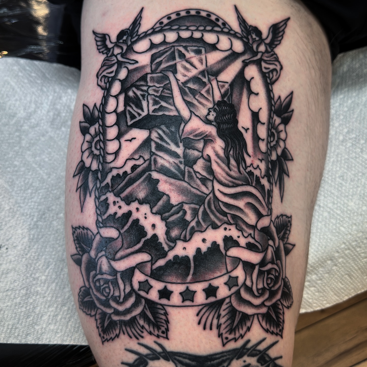Tattoo by @mattegizi — american_traditional, black_and_grey