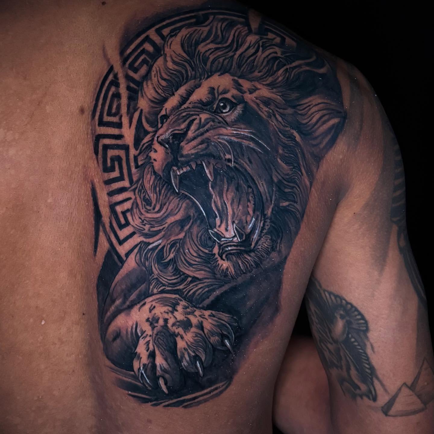 Tattoo by @inkbyisa_ — black_and_grey, realism