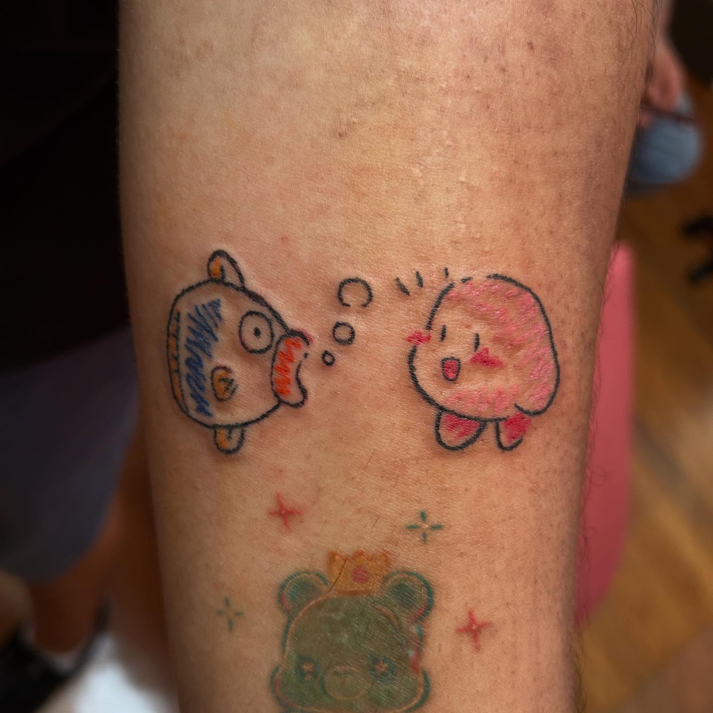 Tattoo by @rilakkaya — dotwork, anime