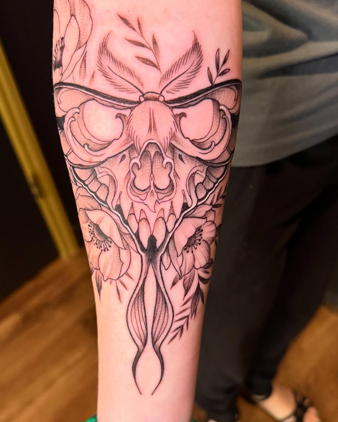 Tattoo by @sterling_tattoos — black_and_grey, ornamental