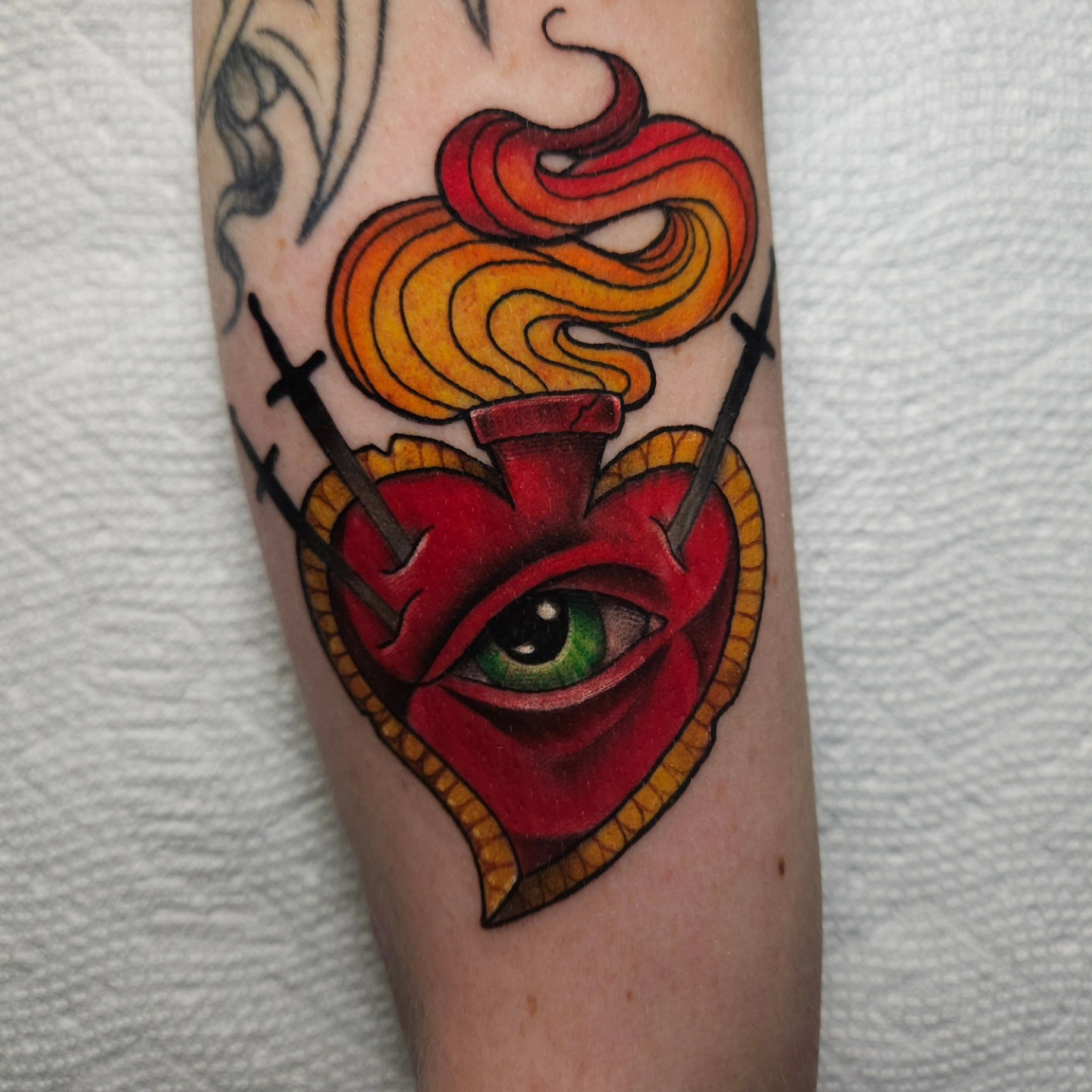 Tattoo by @mitchprestontattoos — american_traditional, realism