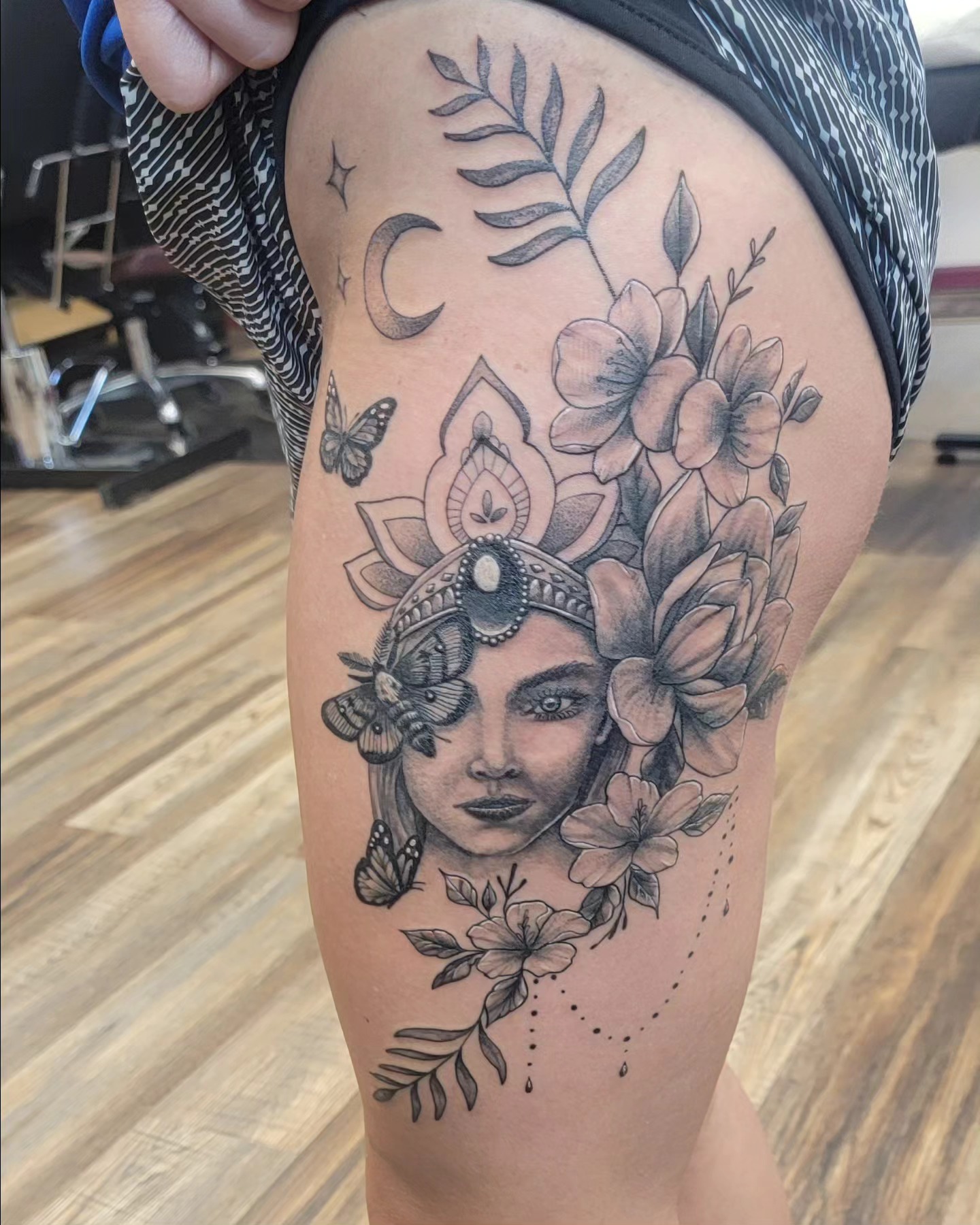 Tattoo by @hatchetfoot_art — realism, black_and_grey