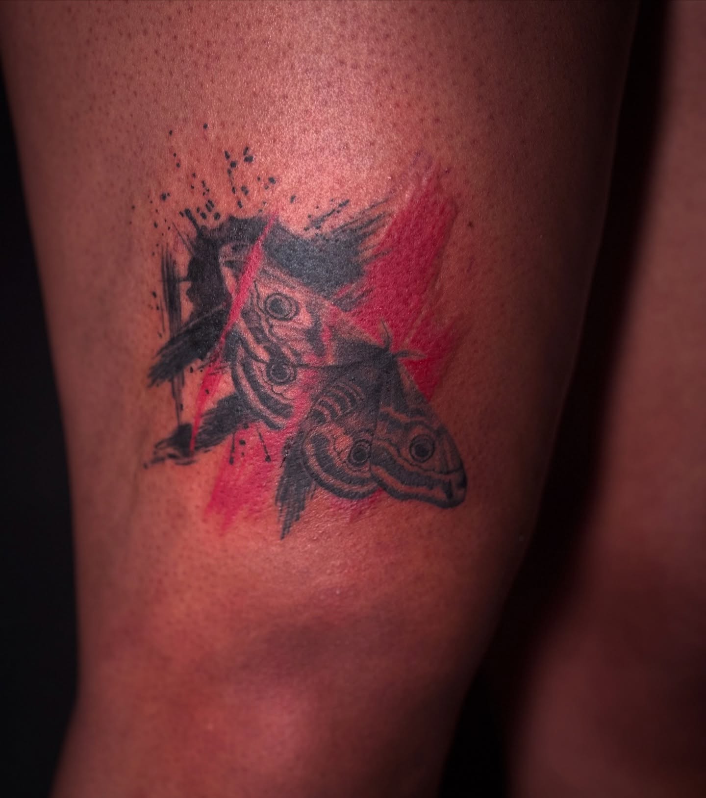 Butterfly dotwork tattoo on the forearm by Sarah Sacco