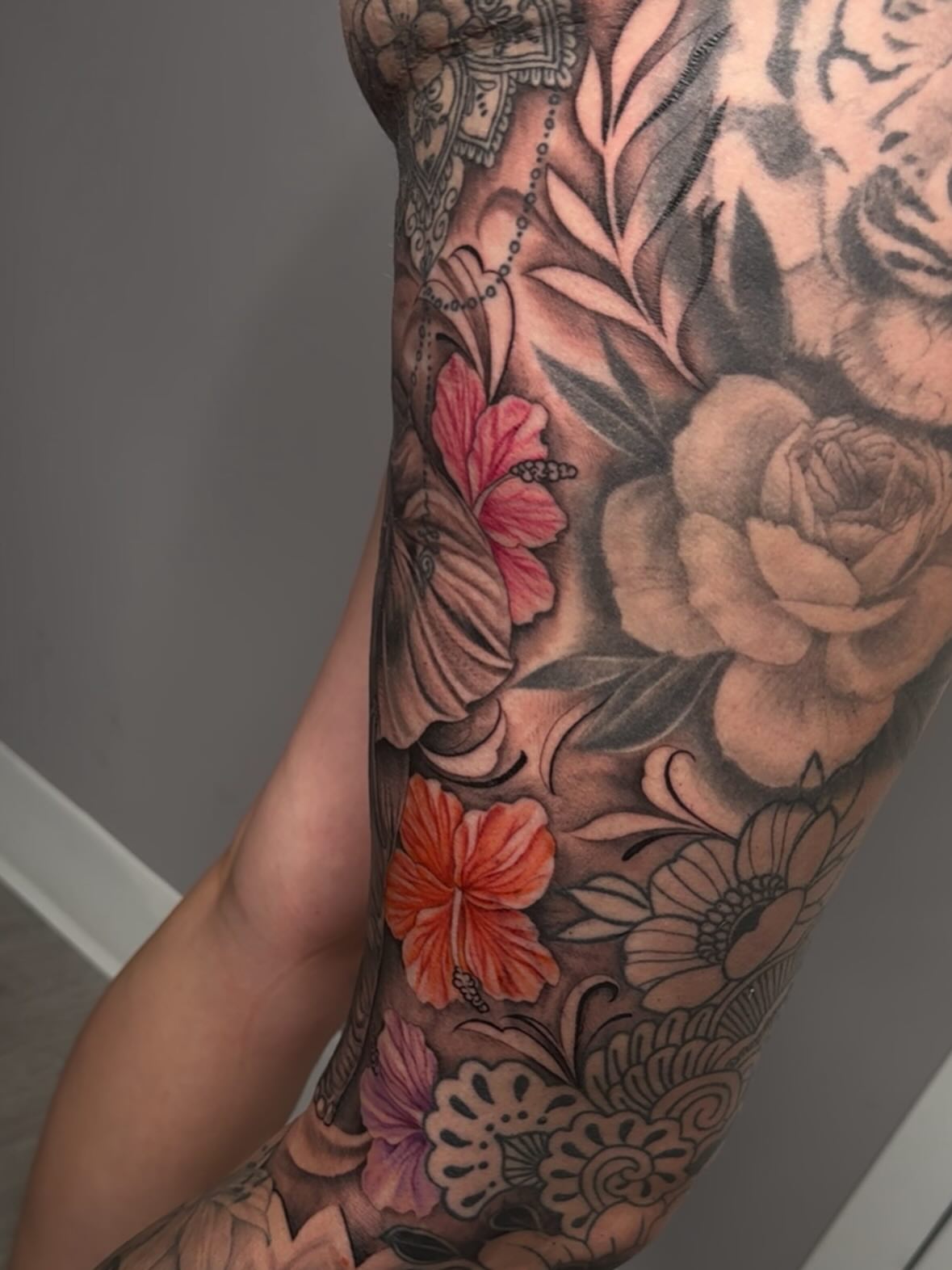 Tattoo by @tattedbytrinn — realism, dotwork
