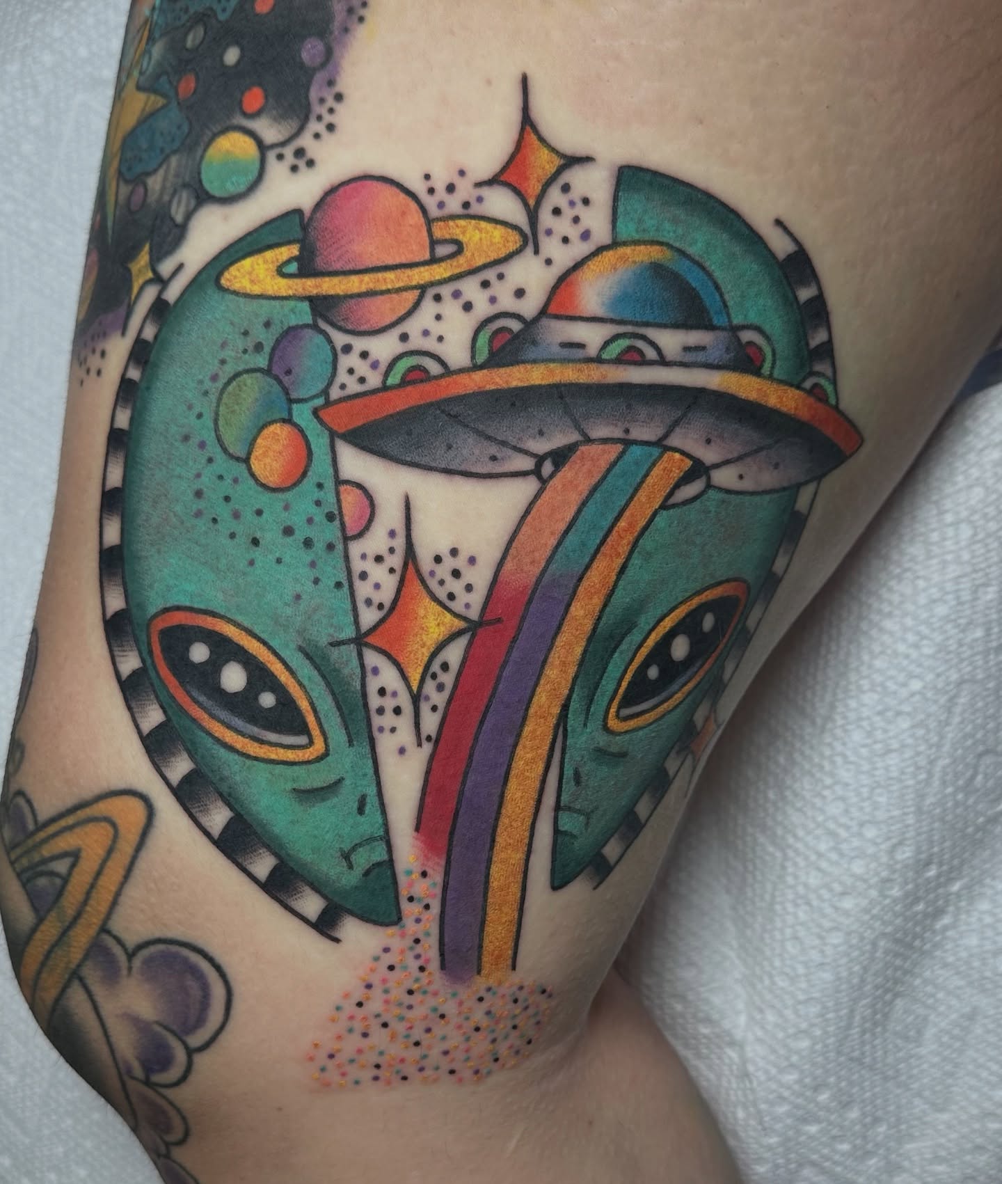 Tattoo by @toadtat2 — dotwork, geometric