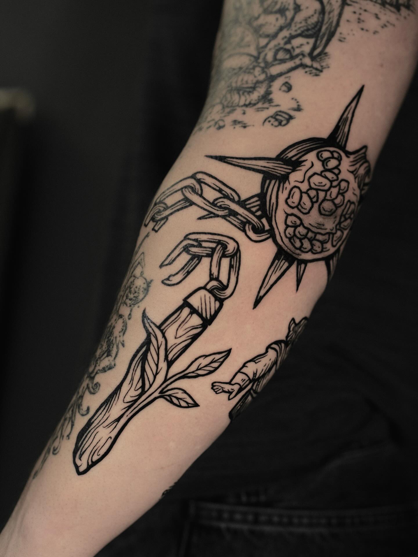 Tattoo by @staydoomed — black_and_grey