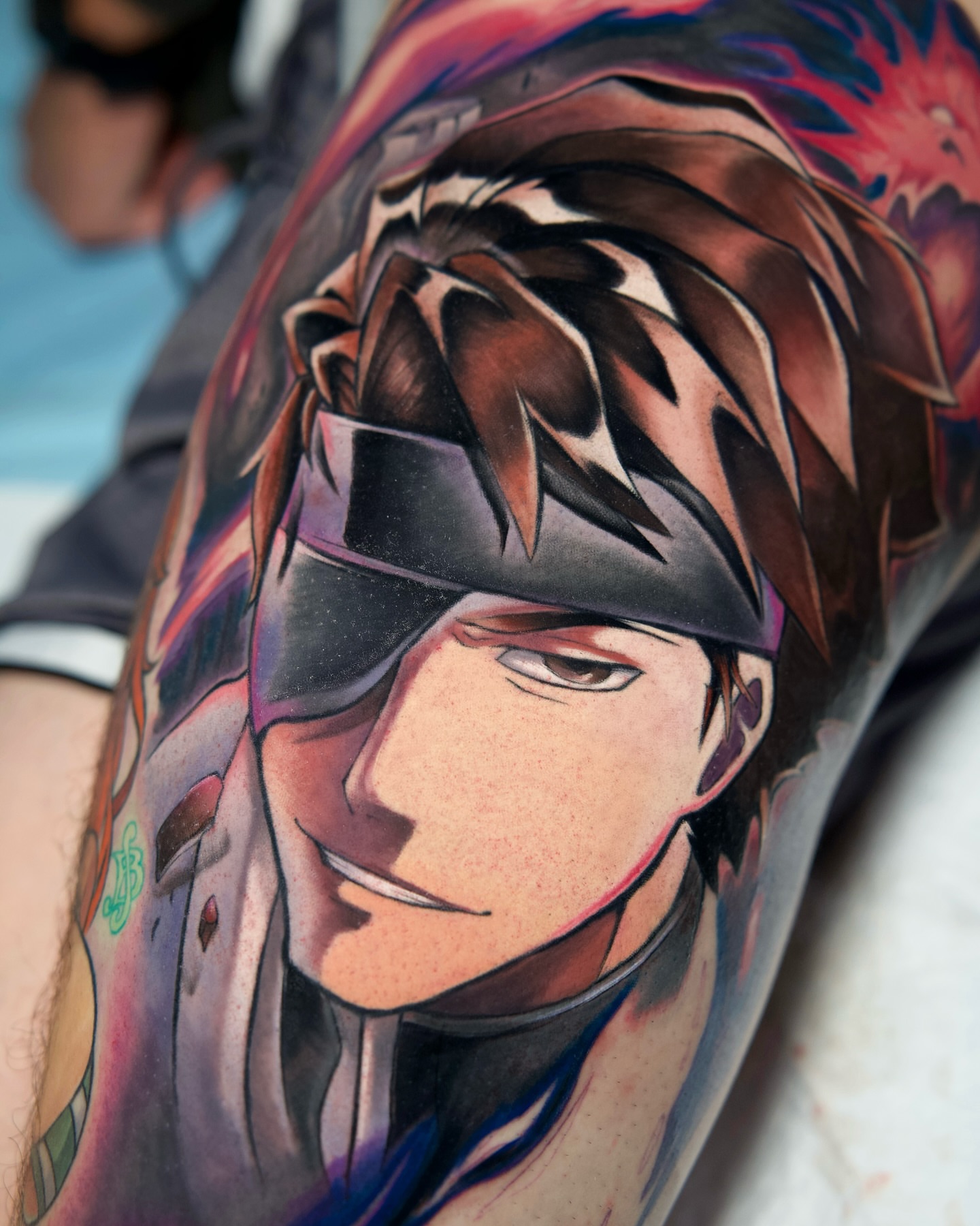 Anime character anime tattoo on the upper arm by nightcity anime tattoos π₯